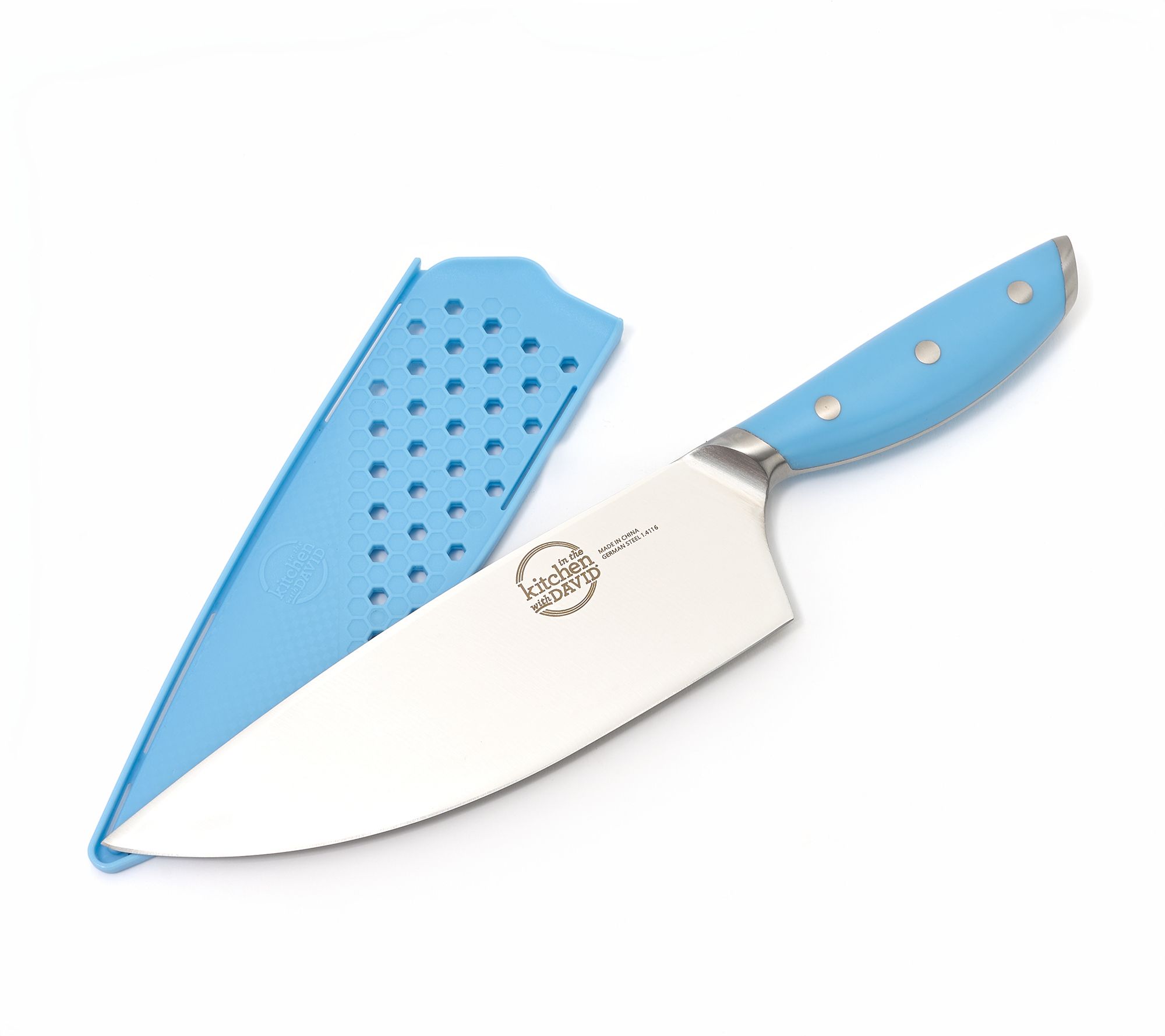 In the Kitchen with David 7" Rocking Santoku Knife w/ Sheath