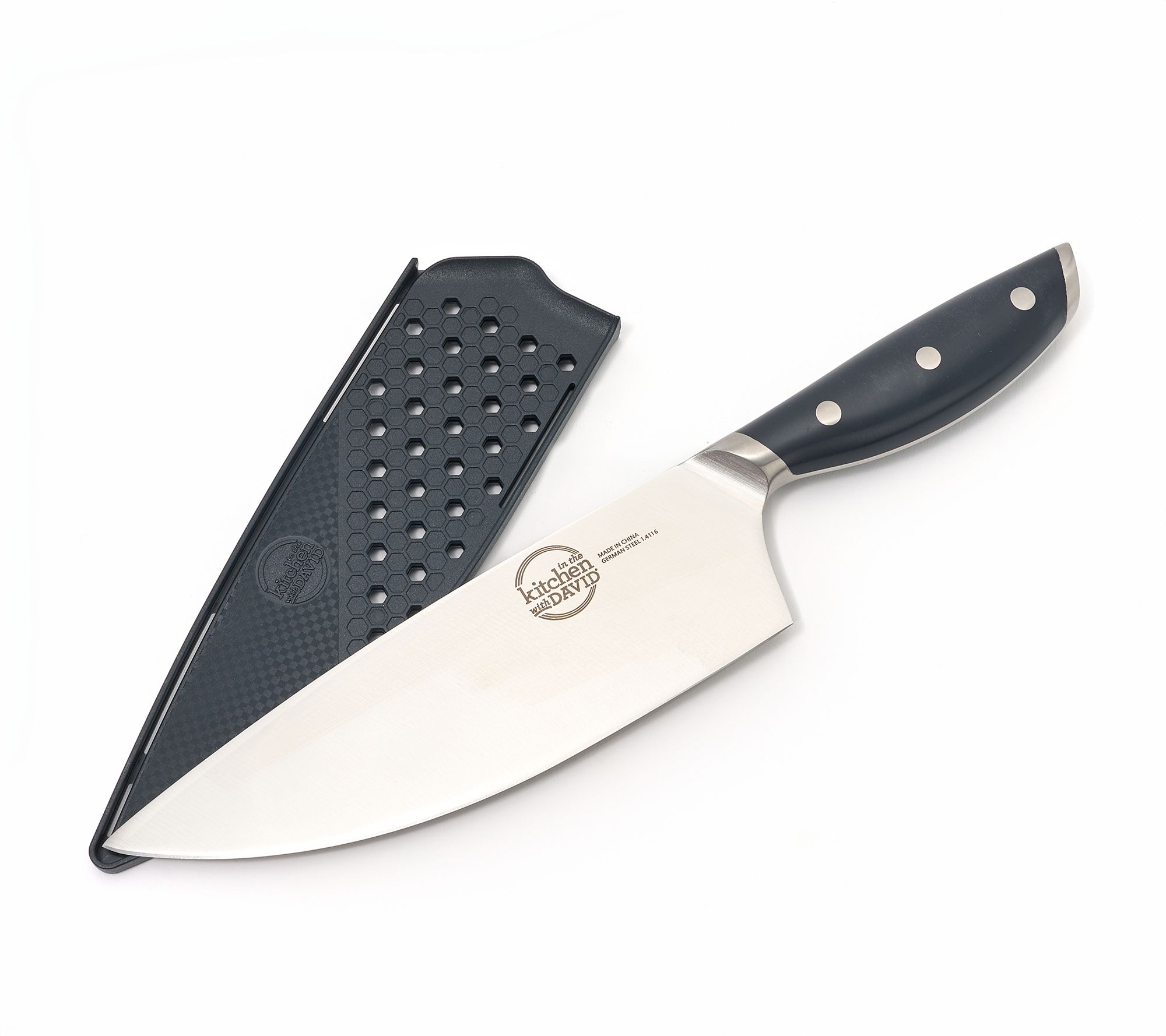 In the Kitchen with David 7" Rocking Santoku Knife w/ Sheath