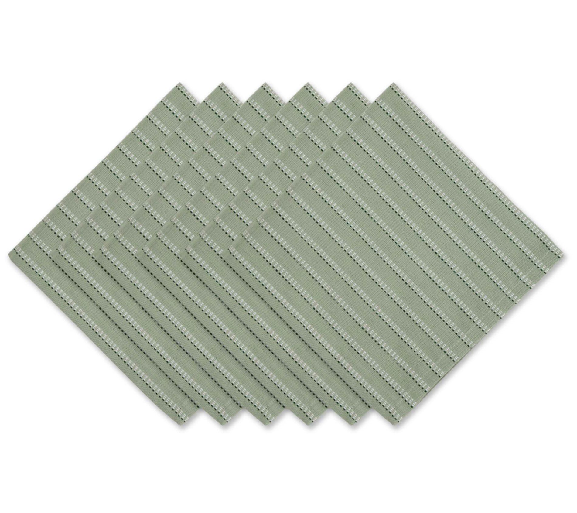 Design Imports Set of 6 Sprig Dobby Stripe Napk ins
