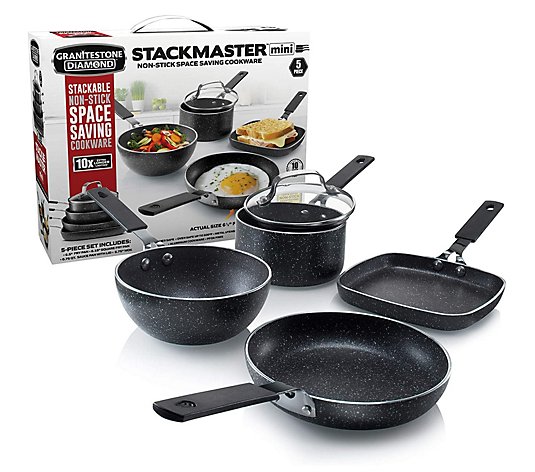 Granitestone 5 Piece Mini Stackmaster Cookware Set