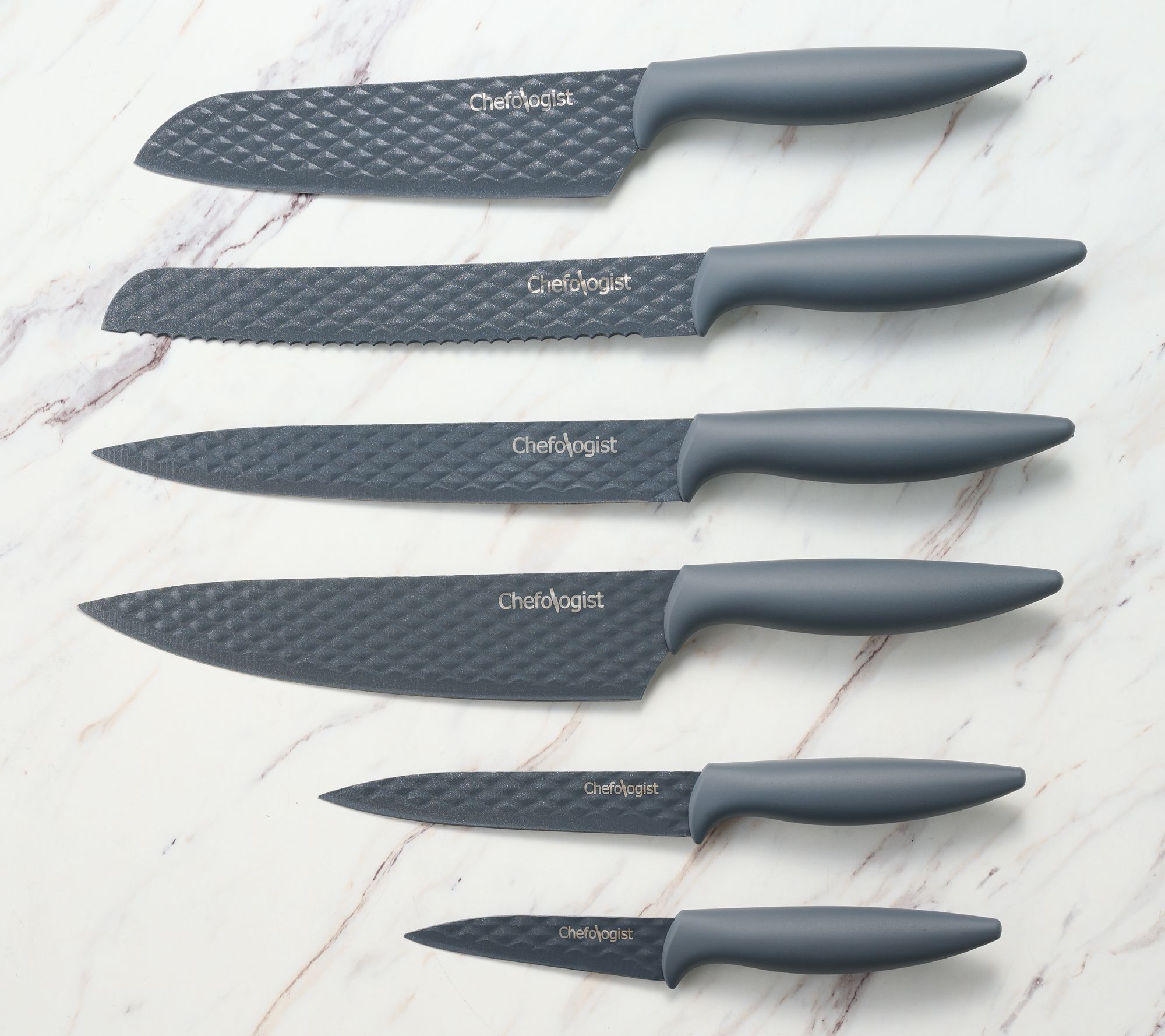 Gourmet Edge 3-piece Diamond Nonstick Blade Cutlery Set with