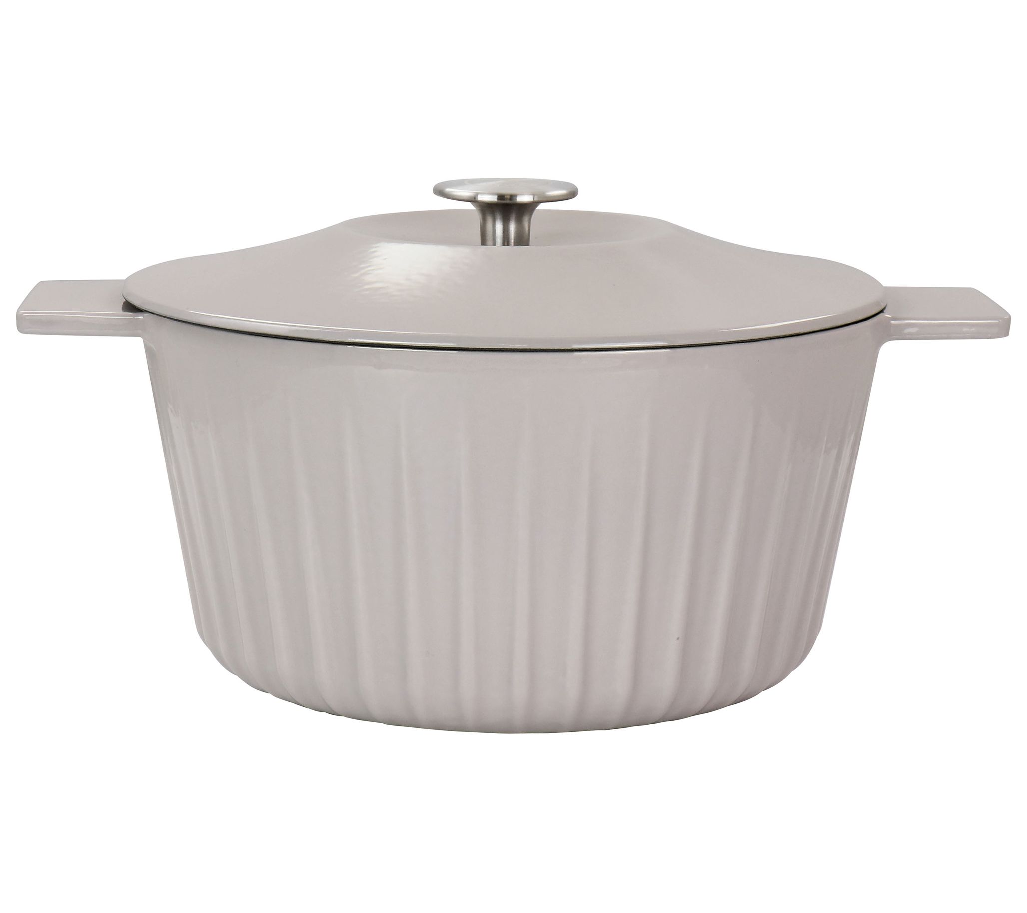 Martha Stewart 5-qt Cast Iron Embossed Dutch Oven w/ Lid