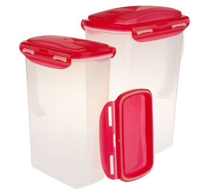 Lock & Lock 2-piece Pitcher Set with Holiday Color Lids 