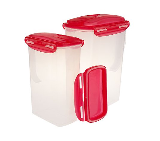 Lock & Lock 2-piece Pitcher Set with Holiday Color Lids 