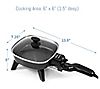 Elite Cuisine 7" x 7" Electric Skillet with Glass Lid, 5 of 6
