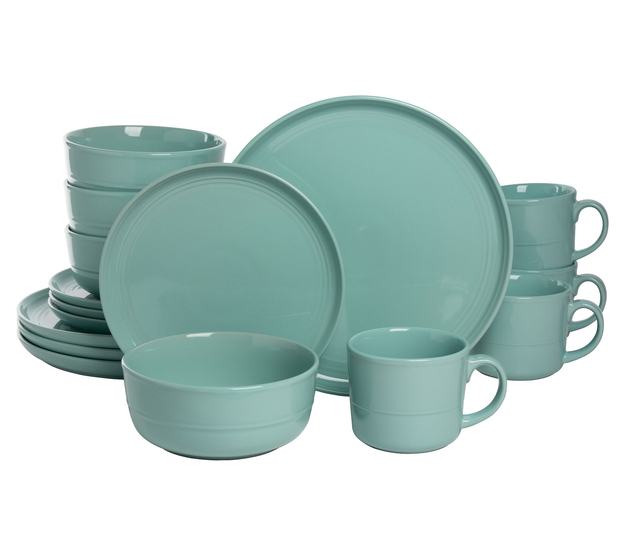 10 Strawberry Street Double Line 16 Piece Dinne rware Set