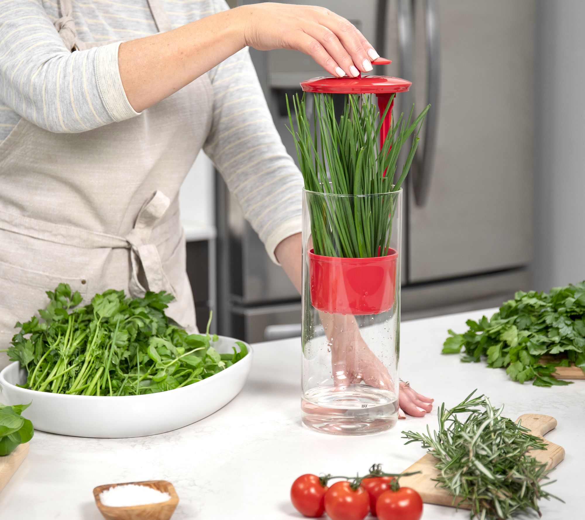 "As Is" Ecolution Glass Storage Herb Keeper