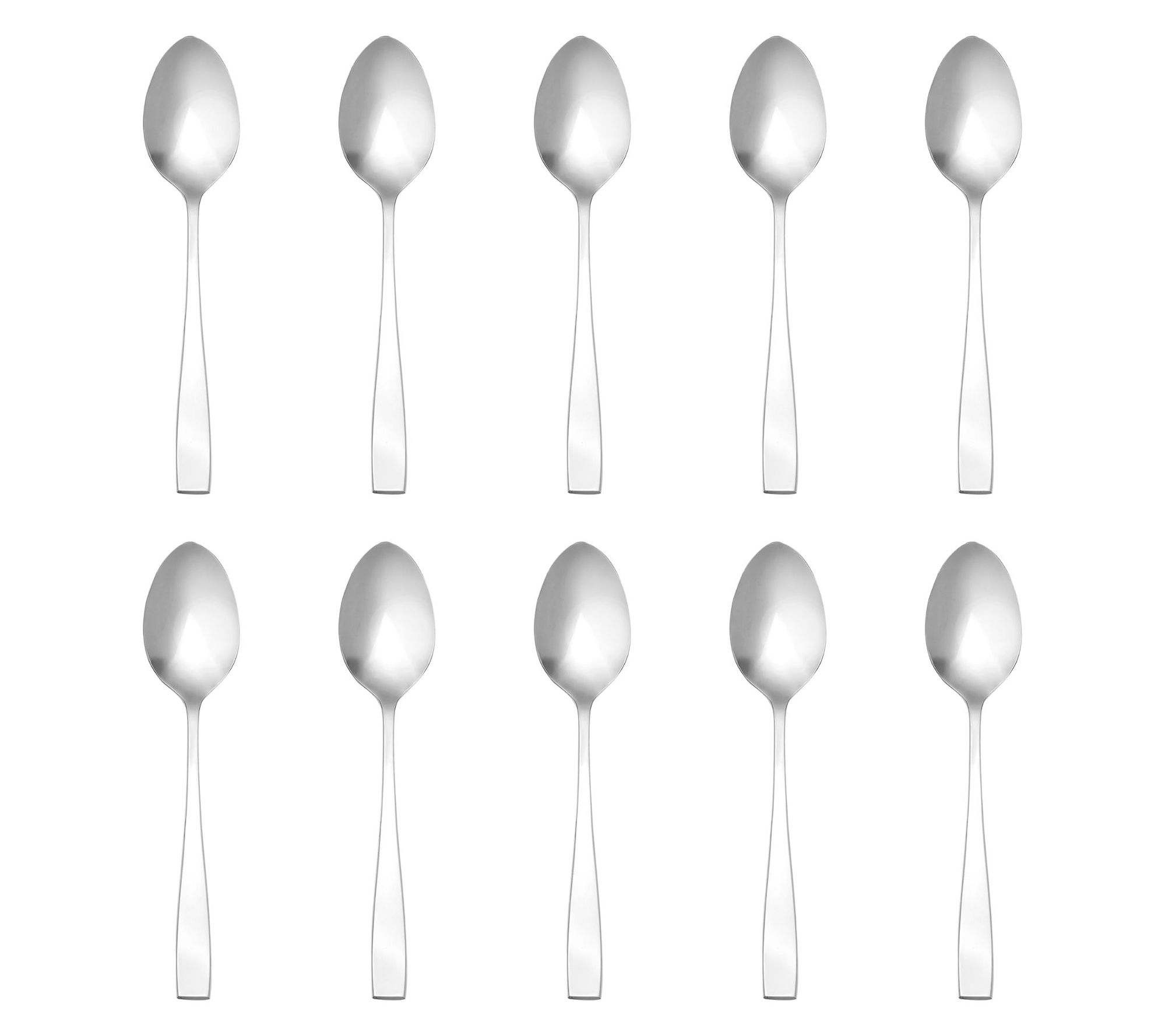 Godinger Set of 10 Chisel Matte 18/0 SS Tablespoons