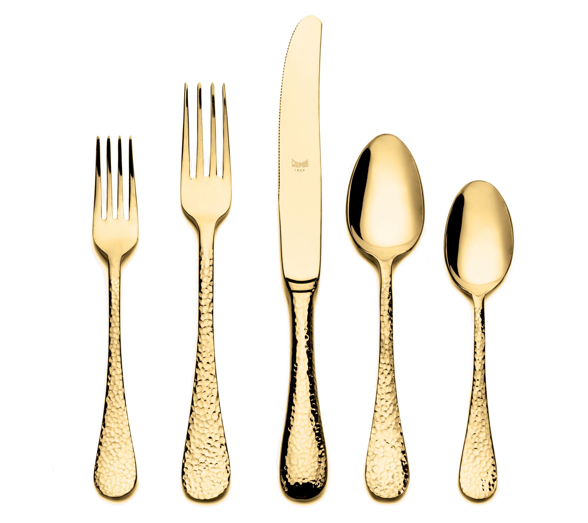 Mepra 5-Piece Epoque Gold Flatware Set