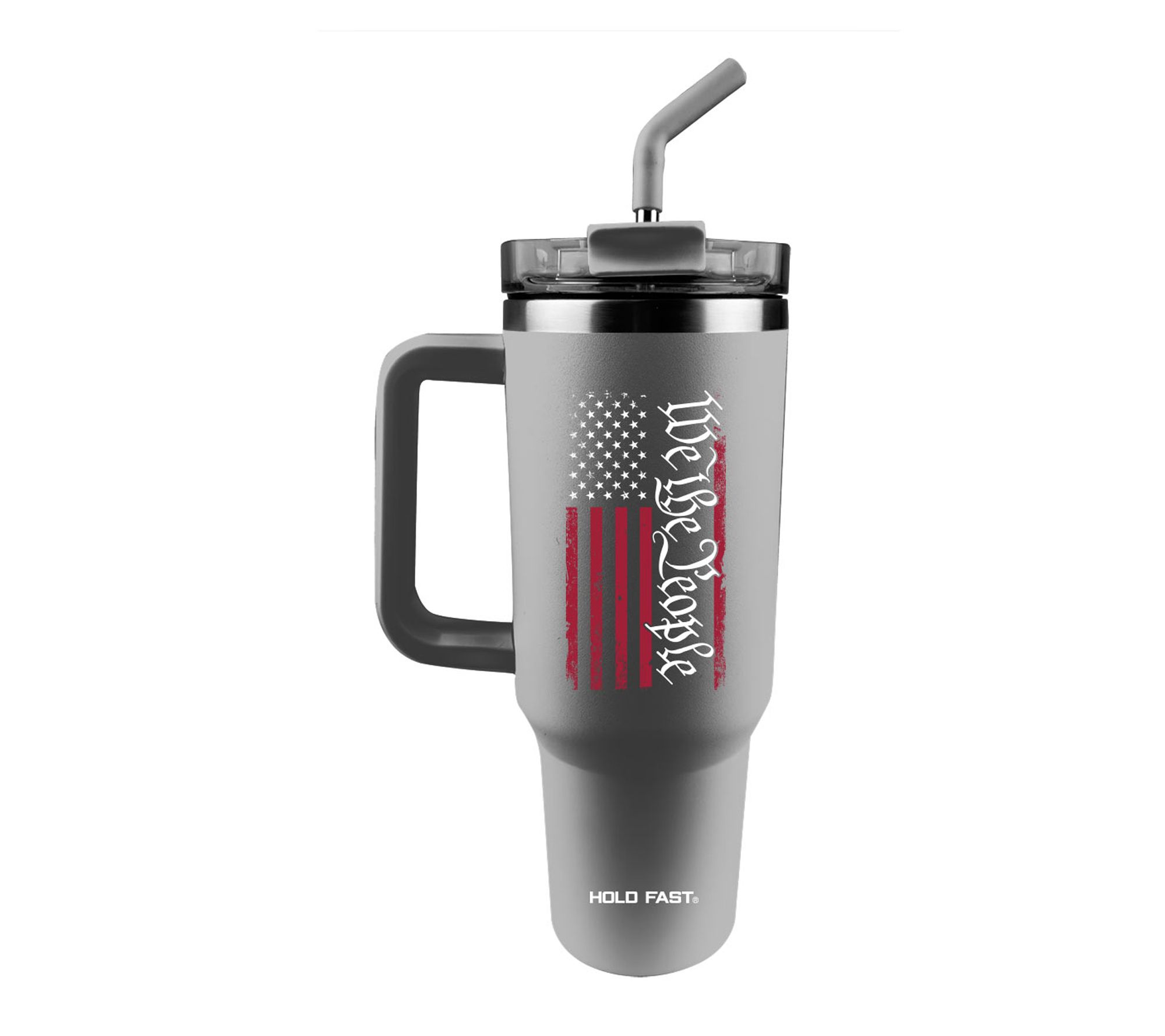 HOLD FAST 40 oz Stainless Steel Mug With Straw