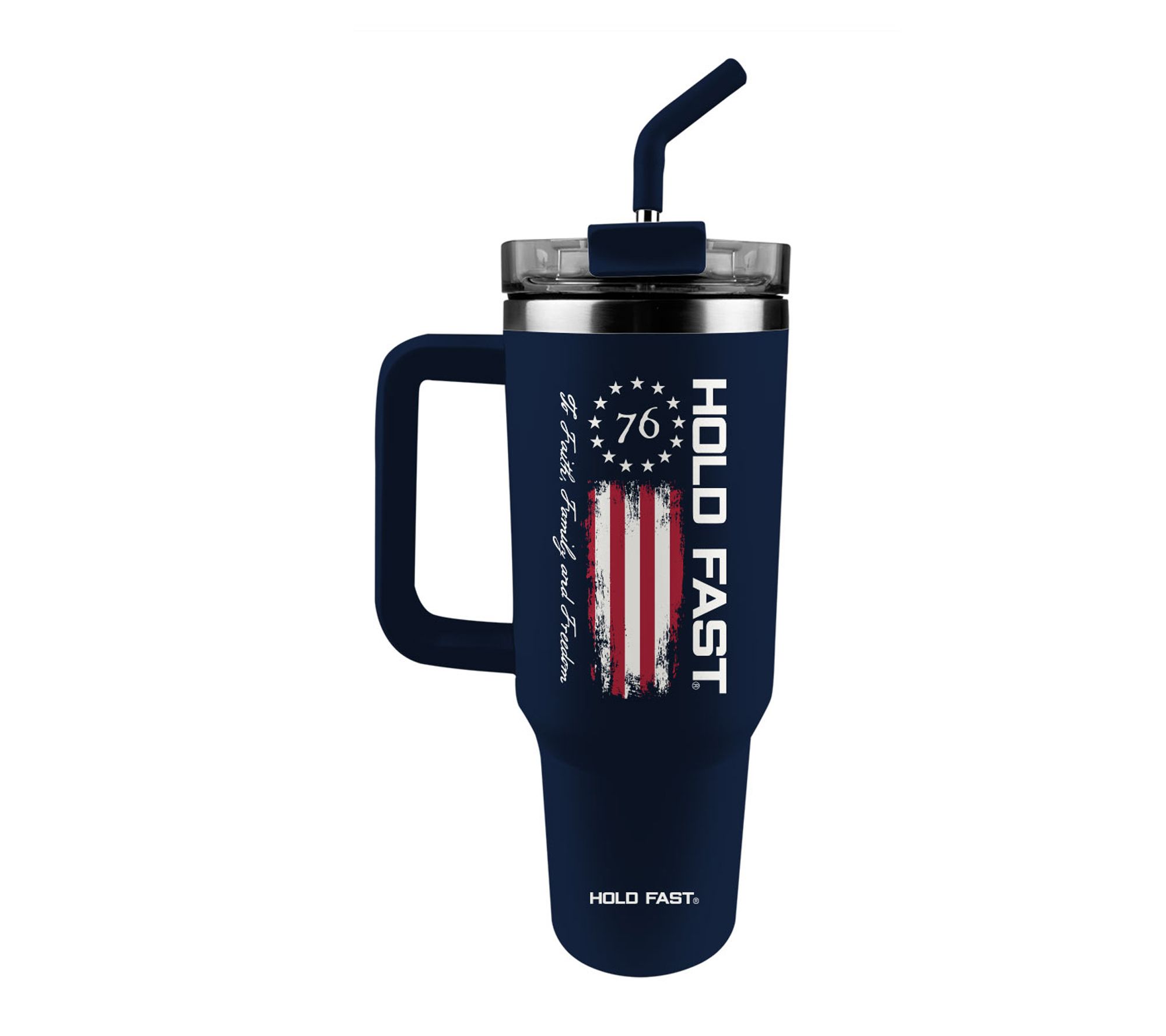 HOLD FAST 40 oz Stainless Steel Mug With Straw