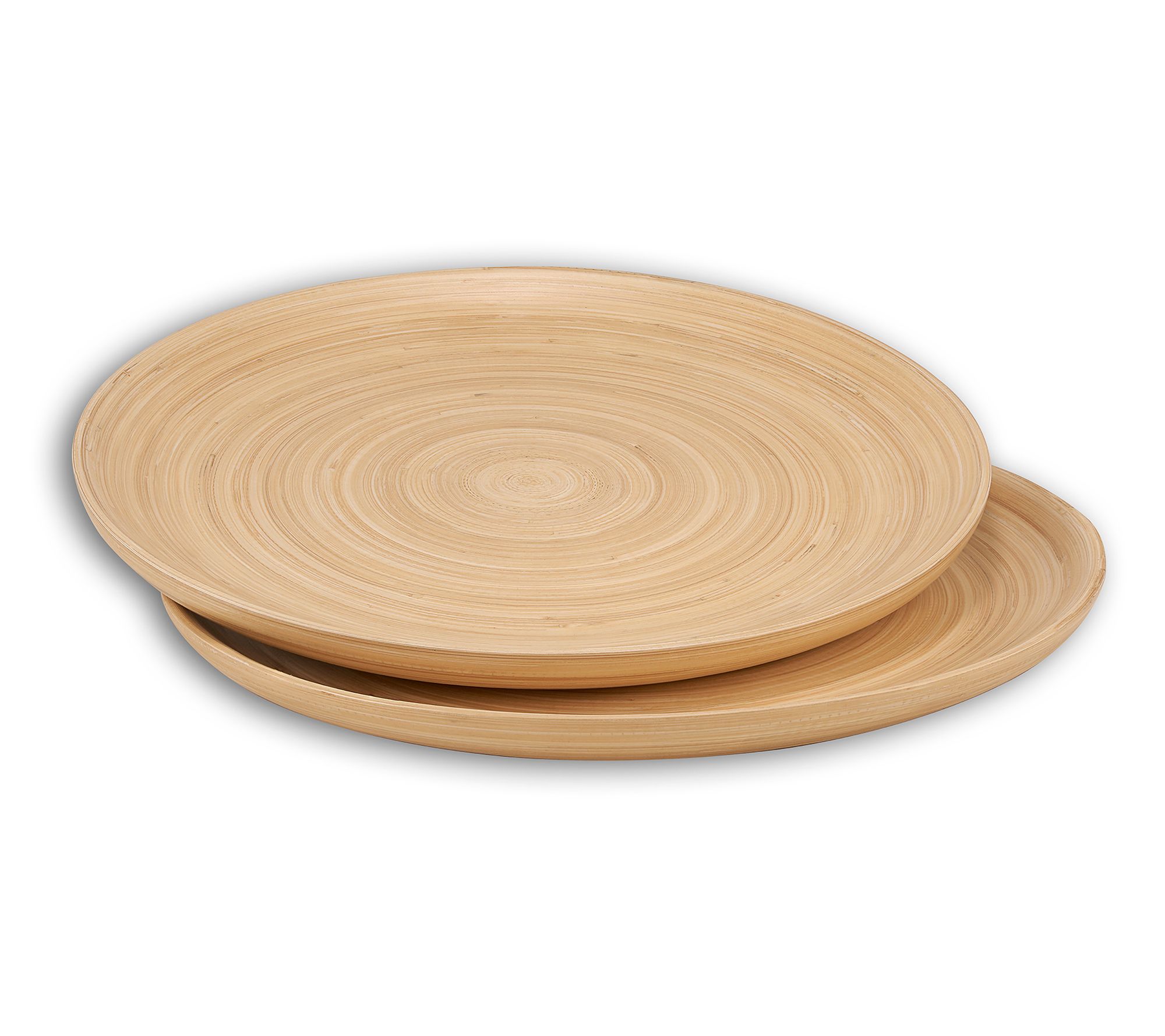 Lexa Bamboo Serving Plate Set, 12 Inch x 2