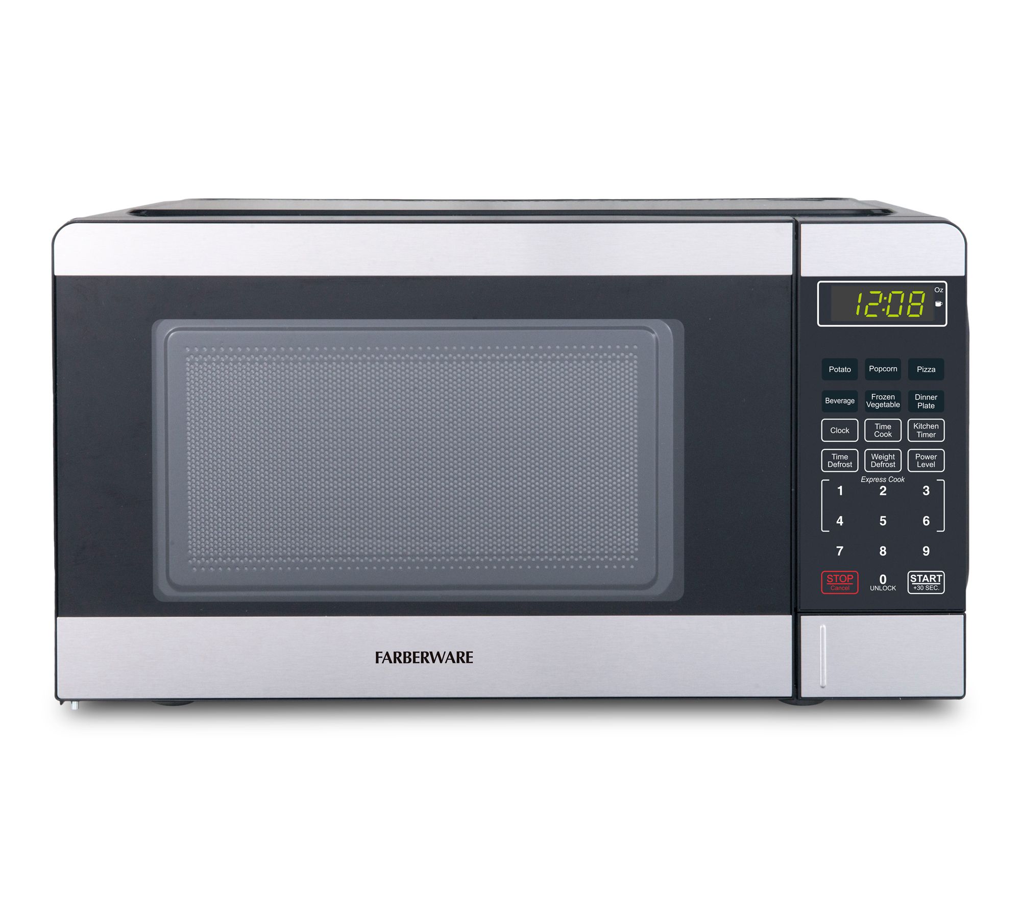 Farberware 0.7 Cu. Ft Compact Microwave Oven, 700W, Stainless