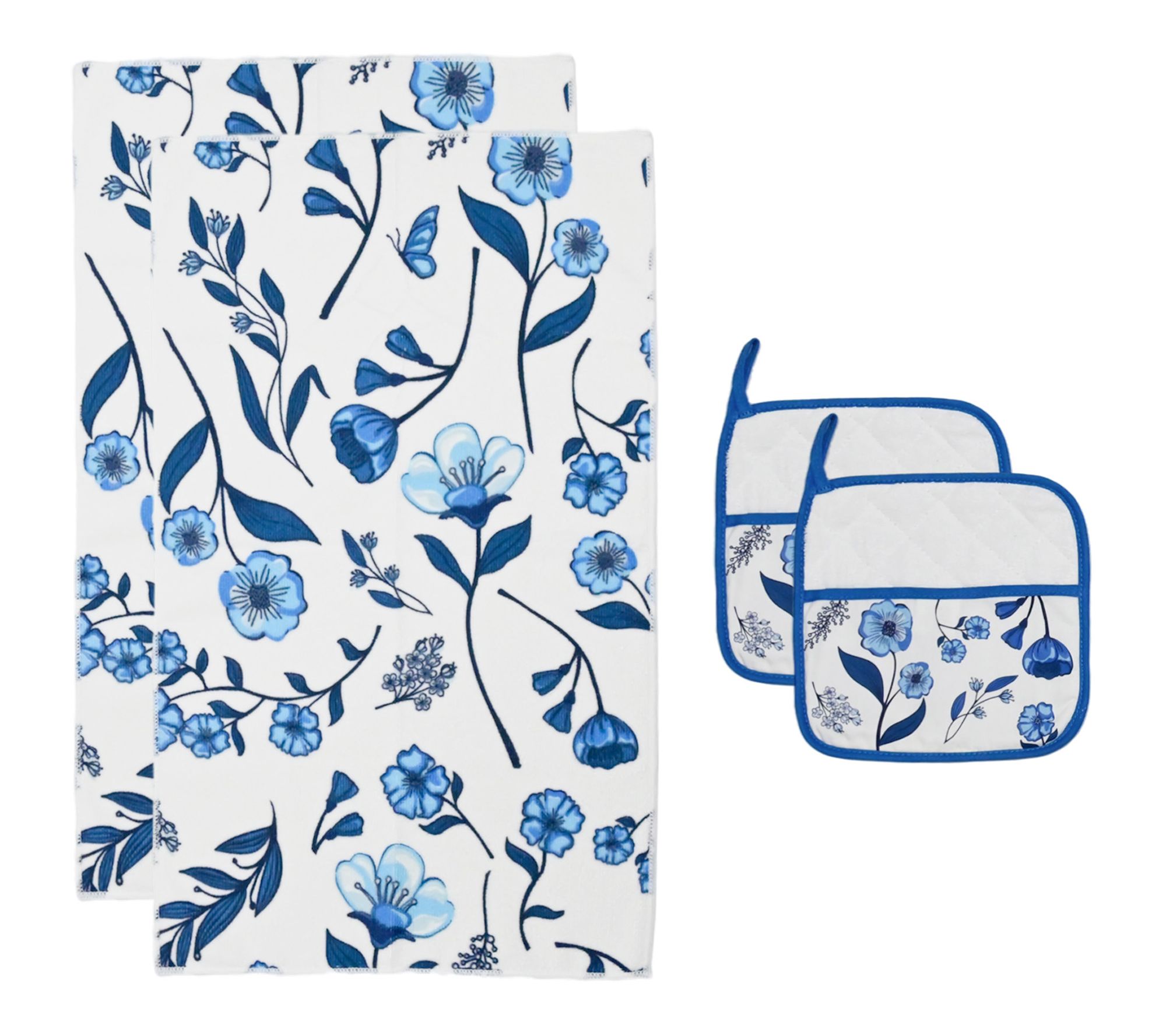 "As Is" Temp-tations Seasonal 4-pc Trivet and Towel Set