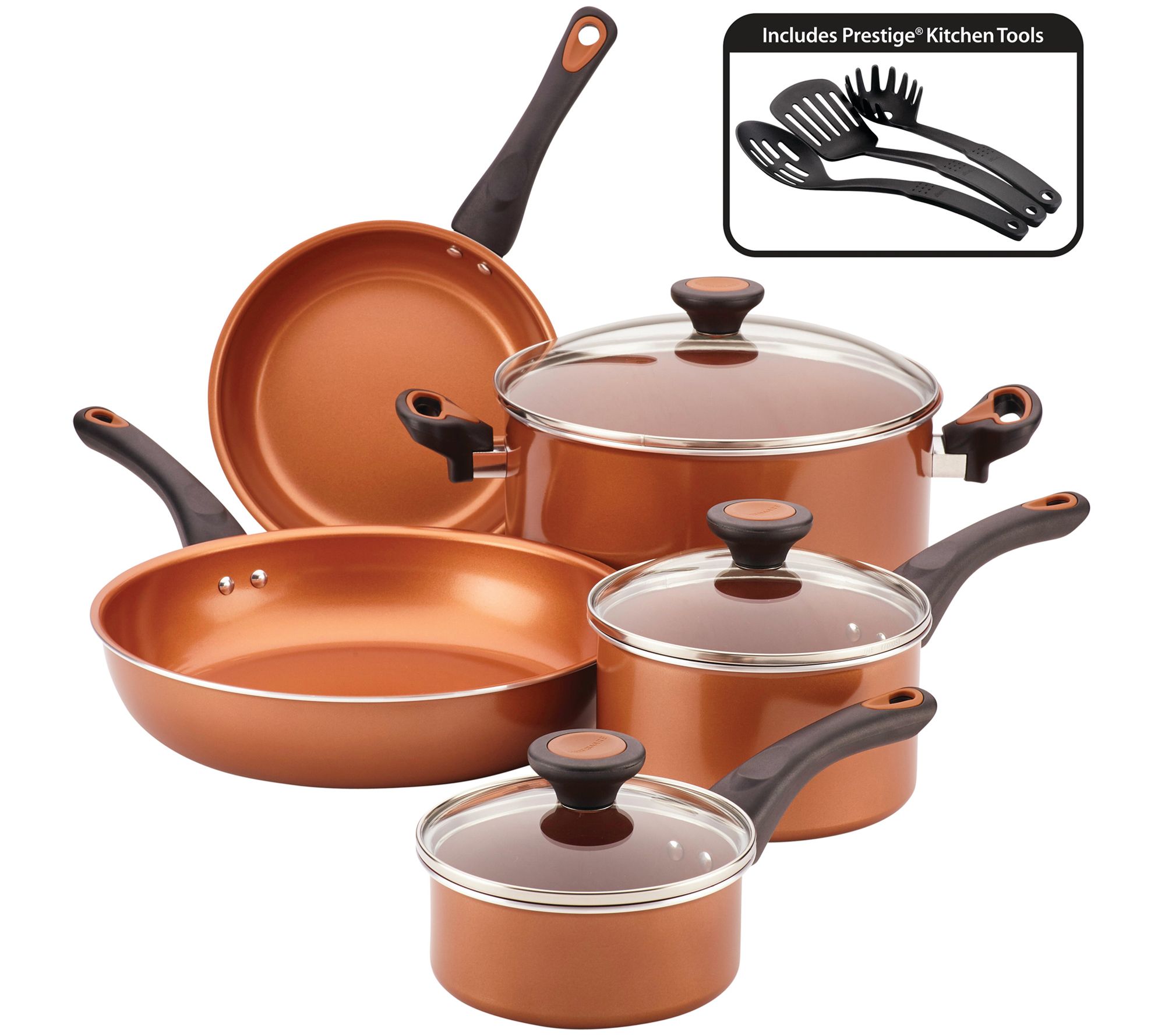Farberware Glide Cookware Set, Copper Ceramic