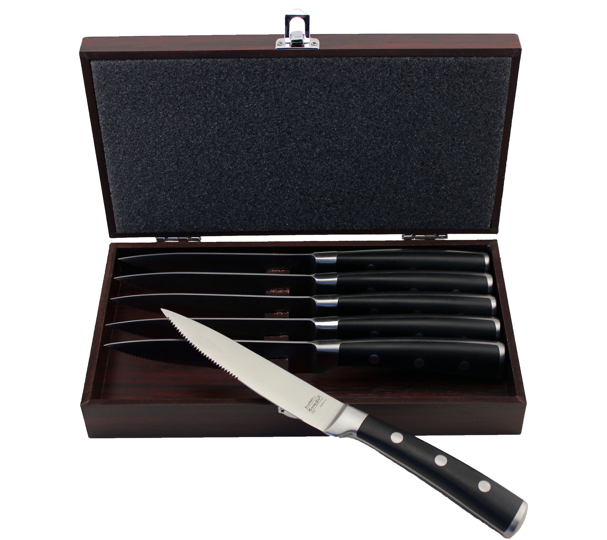 BergHOFF Classico 6-Piece Steak Knife Set withoden Case