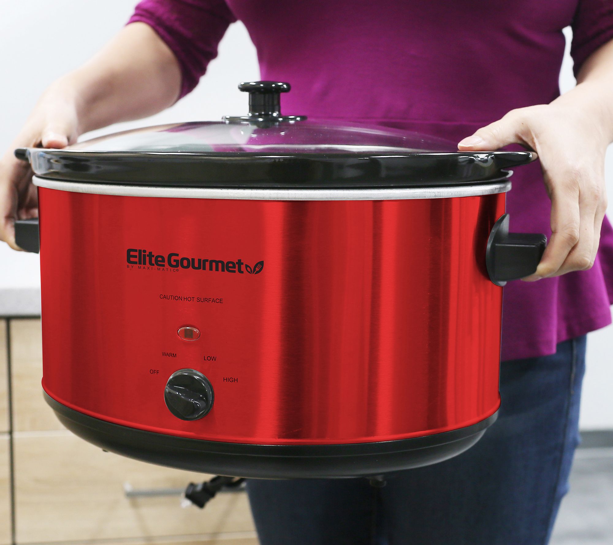 Elite by Maxi-Matic Stainless Steel Digital Slow Cooker, 8.5 qt