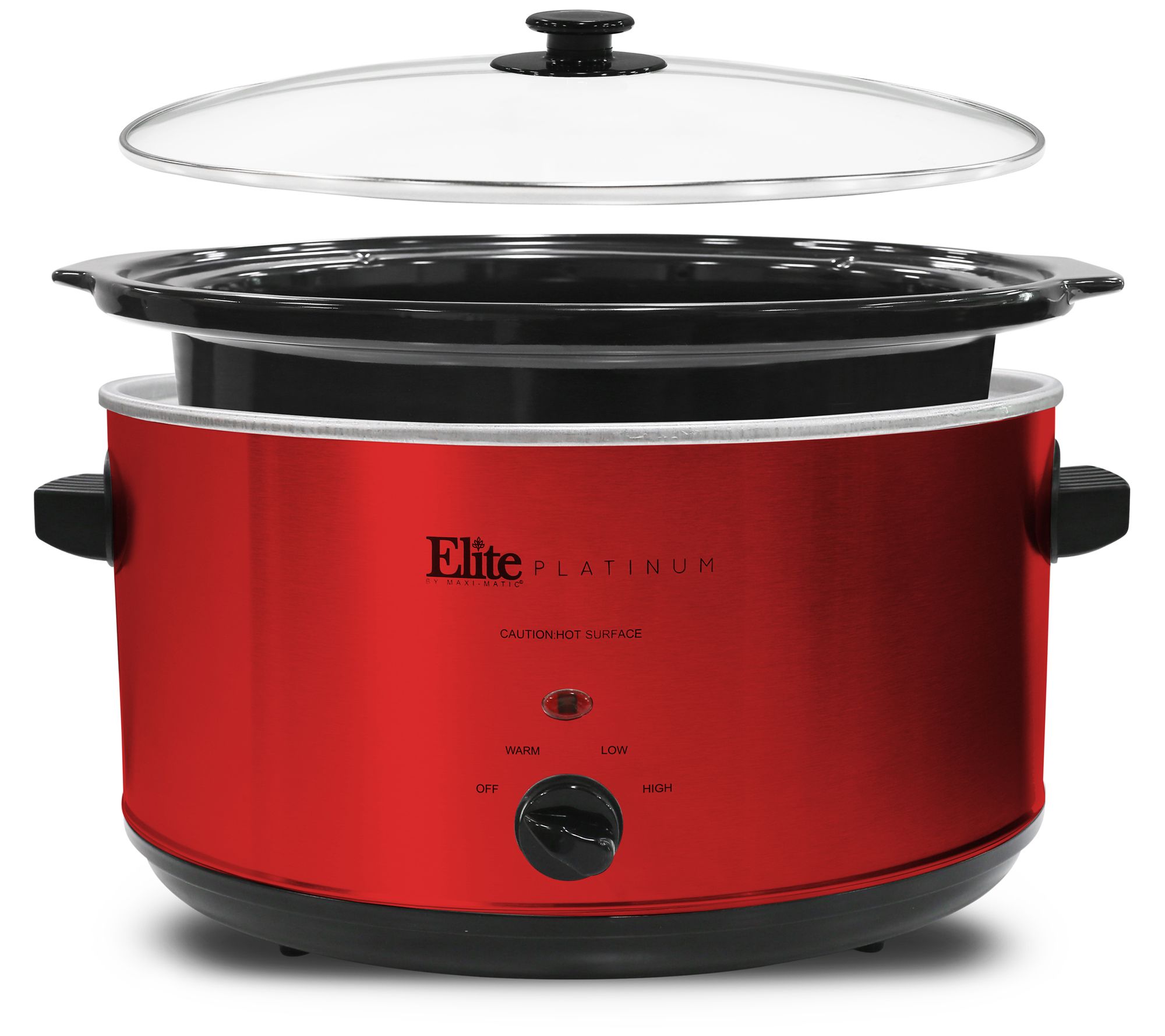 Buy the Elite Gourmet Maxi-Matic 2QT Oval Stainless Steel Slow Cooker
