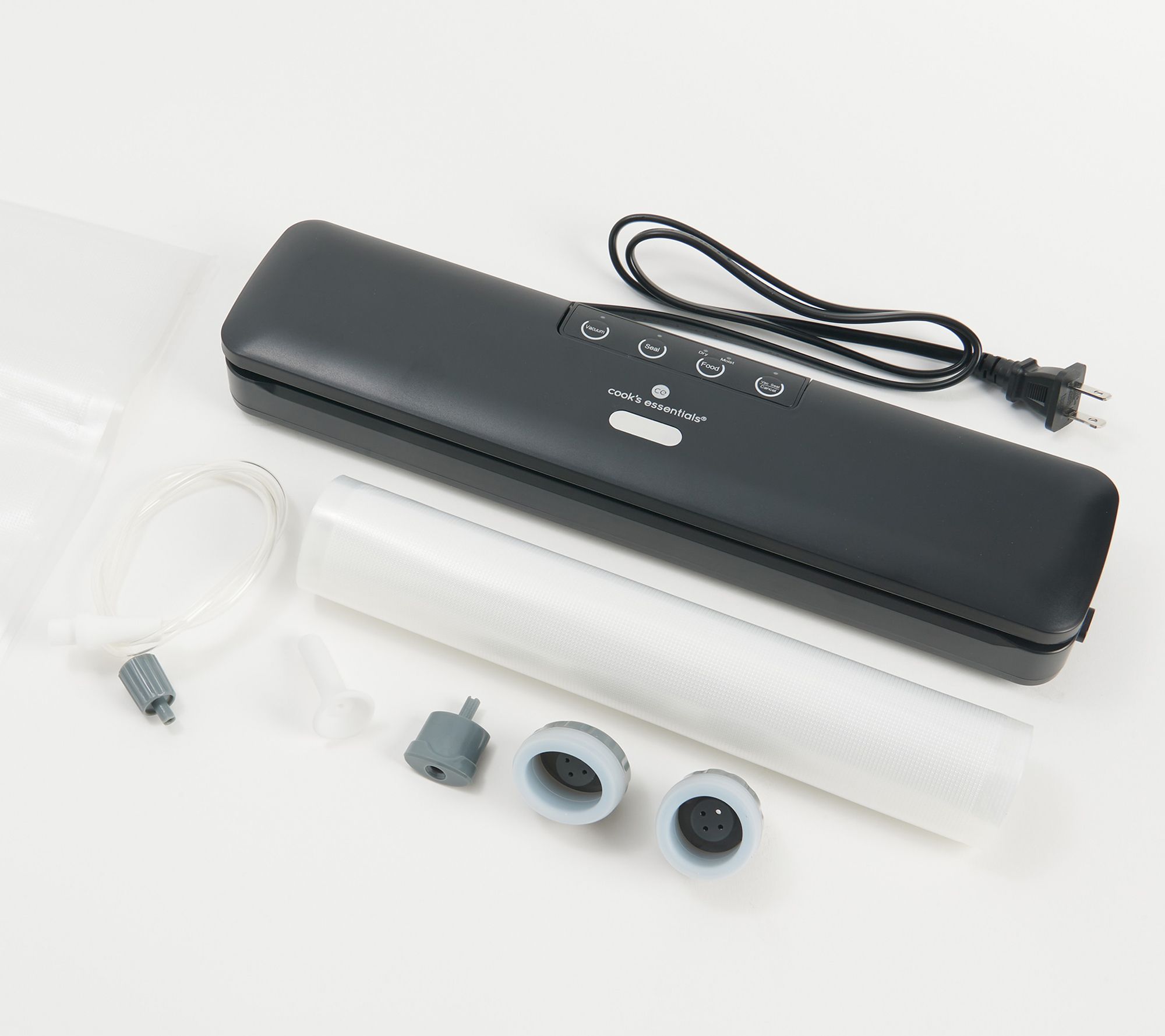 Cook's Essentials Compact Vacuum Sealer with Sealing Bags