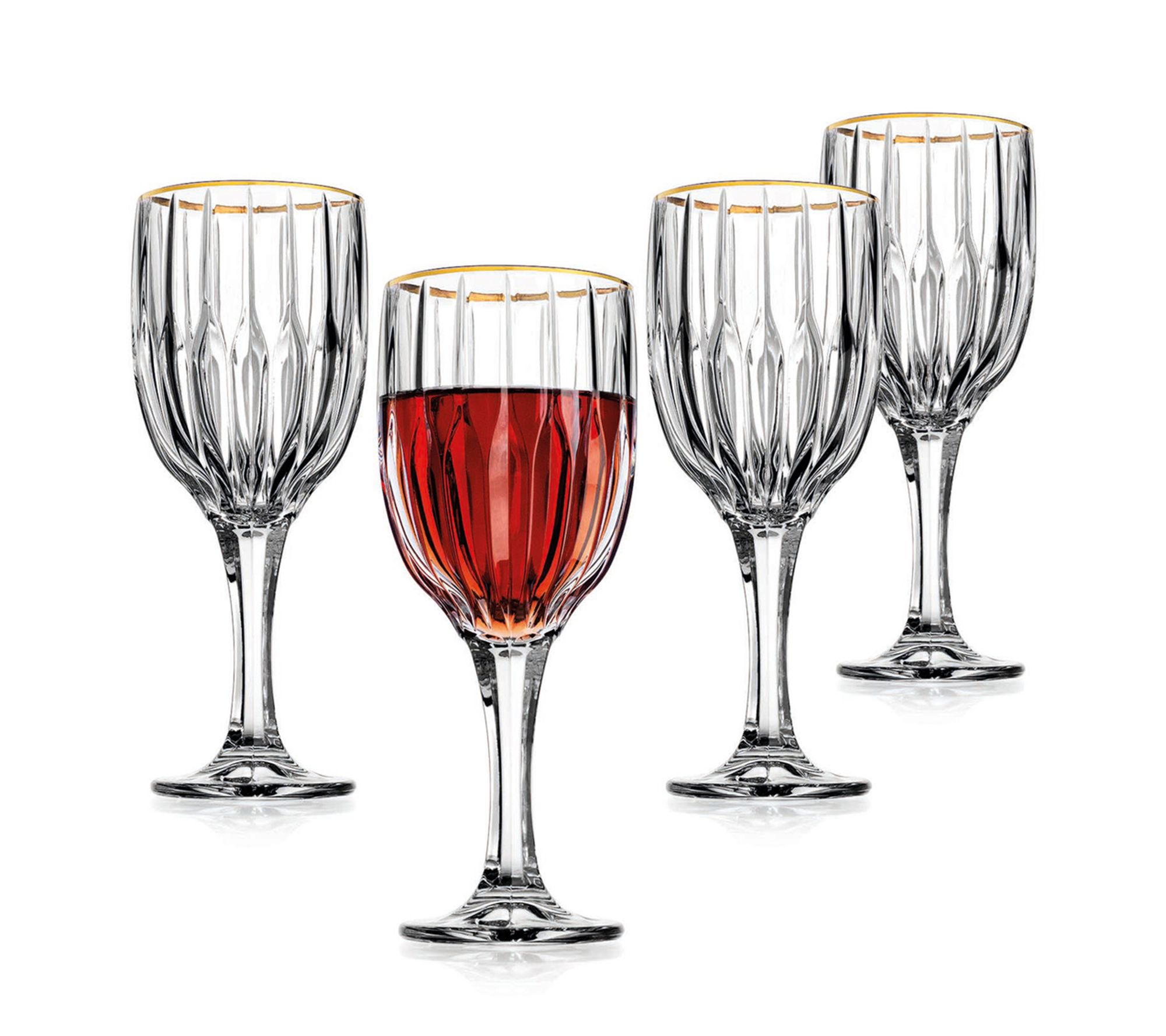 Pleat 12 Piece Double Old Fashion, Highball, & Goblet Glassware