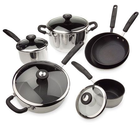Essentials Nonstick Cookware Set, 4 piece Fry & Saute Set