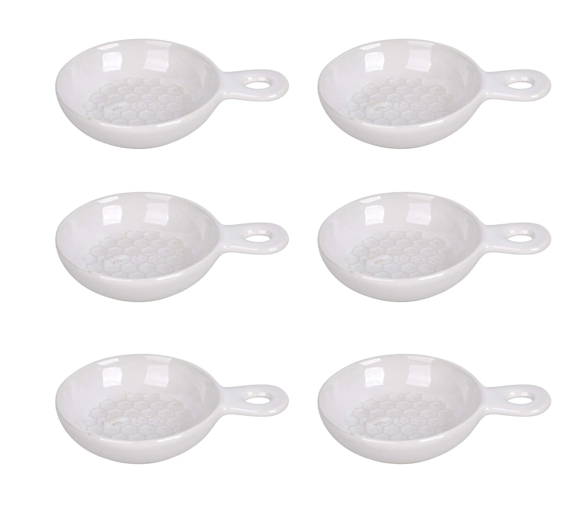 Temp-tations Bee-lieve Set of 6 Skillet Shaped Dipping Bowls