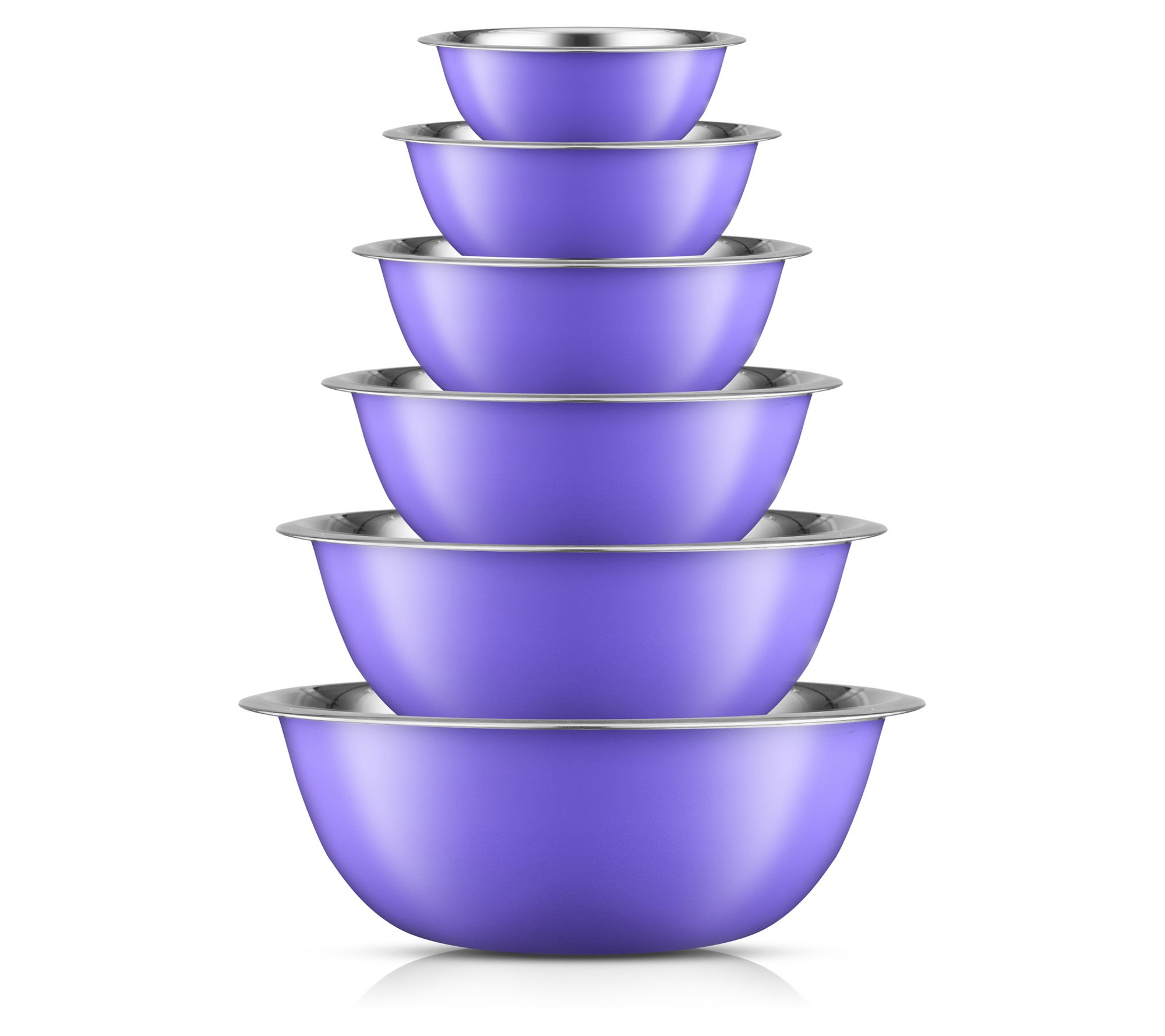JoyJolt 6-Piece Stainless Steel Mixing Bowl Set