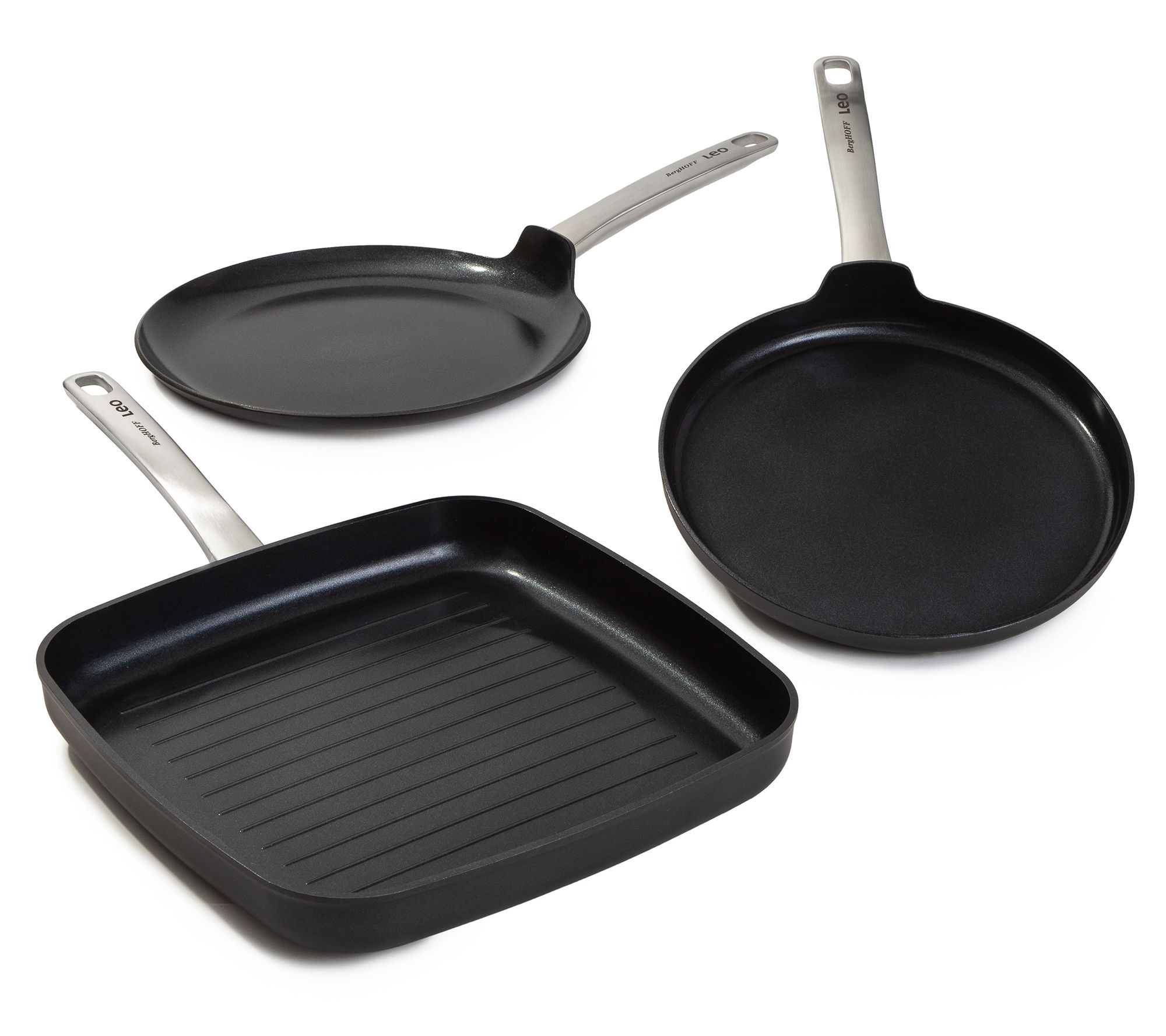 BergHOFF Graphite 3Pc Non-stick Ceramic Specialty Cookware Set