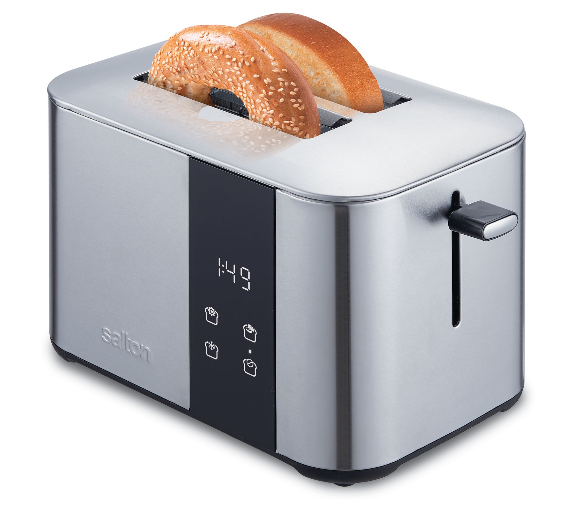 Salton Stainless Steel 2-Slice Digital Countdown Toaster