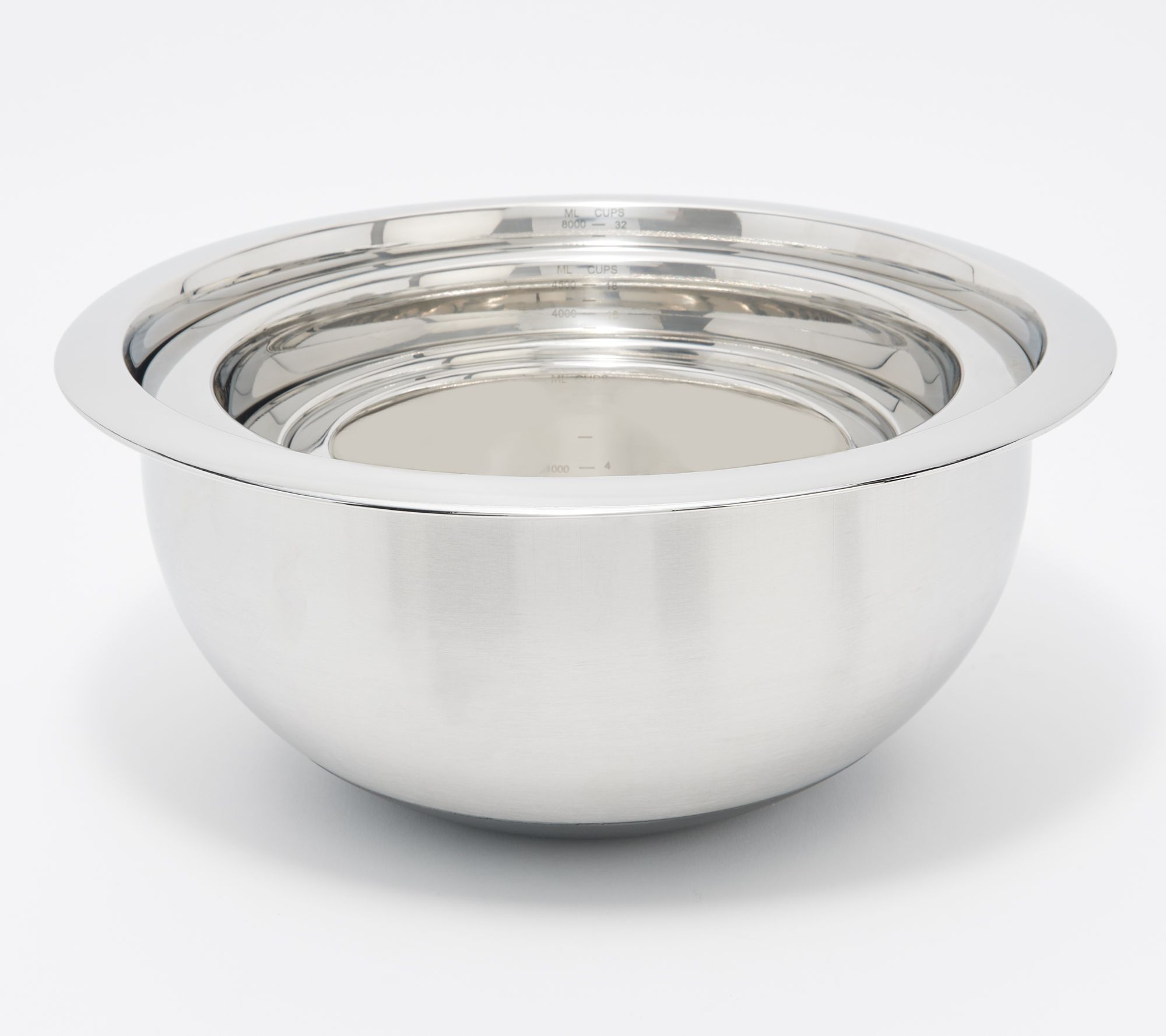 "As Is" Cook's Essentials Stainless Steel 4Piece Mixing Bowl Set