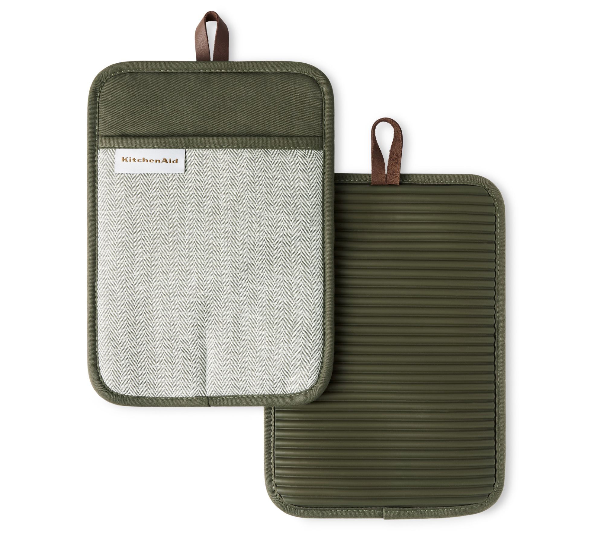 KitchenAid Evergreen Series Herringbone Potholder 2-Pack