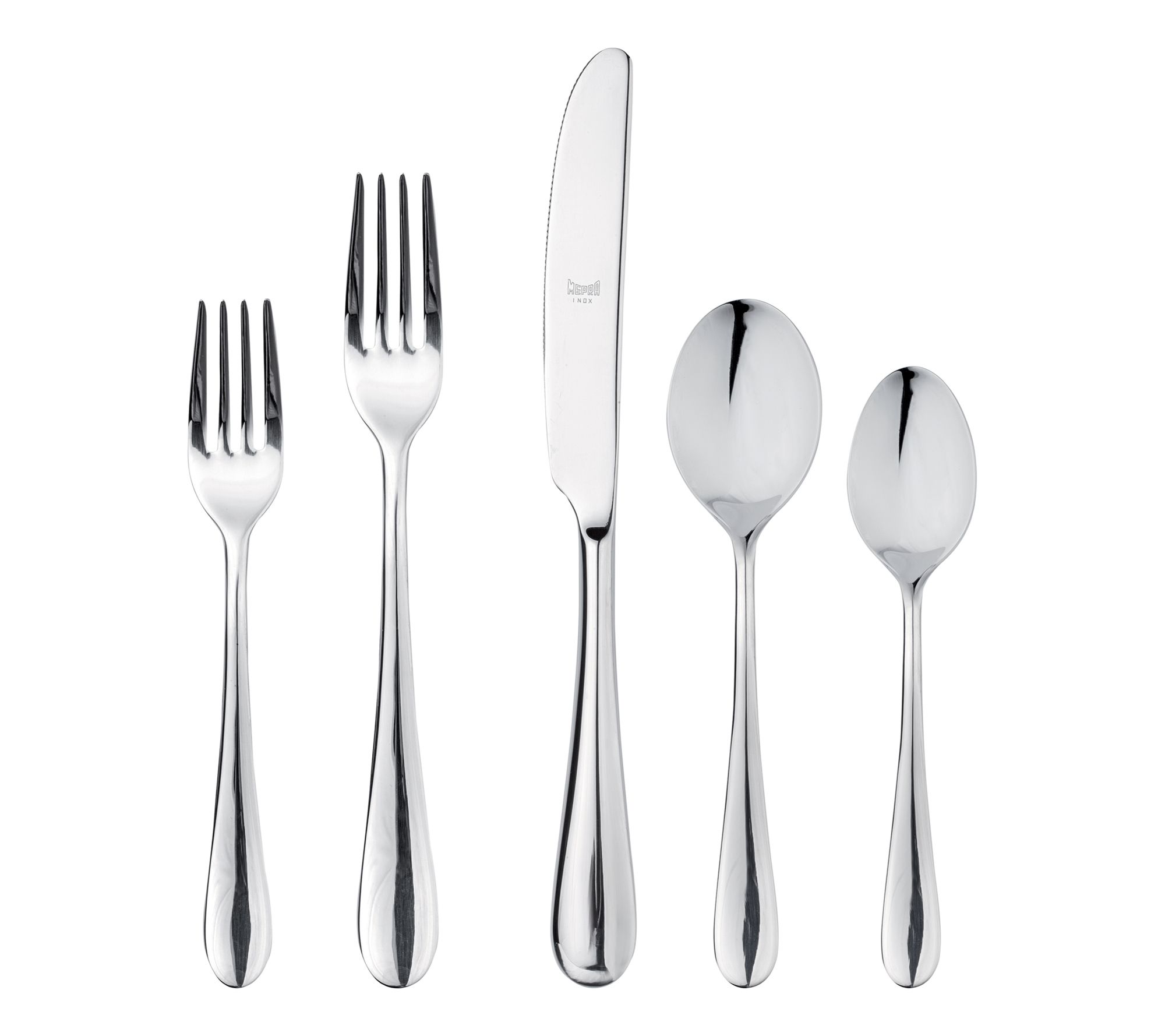 Mepra 5 Piece Stainless Steel Natura Flatware Set