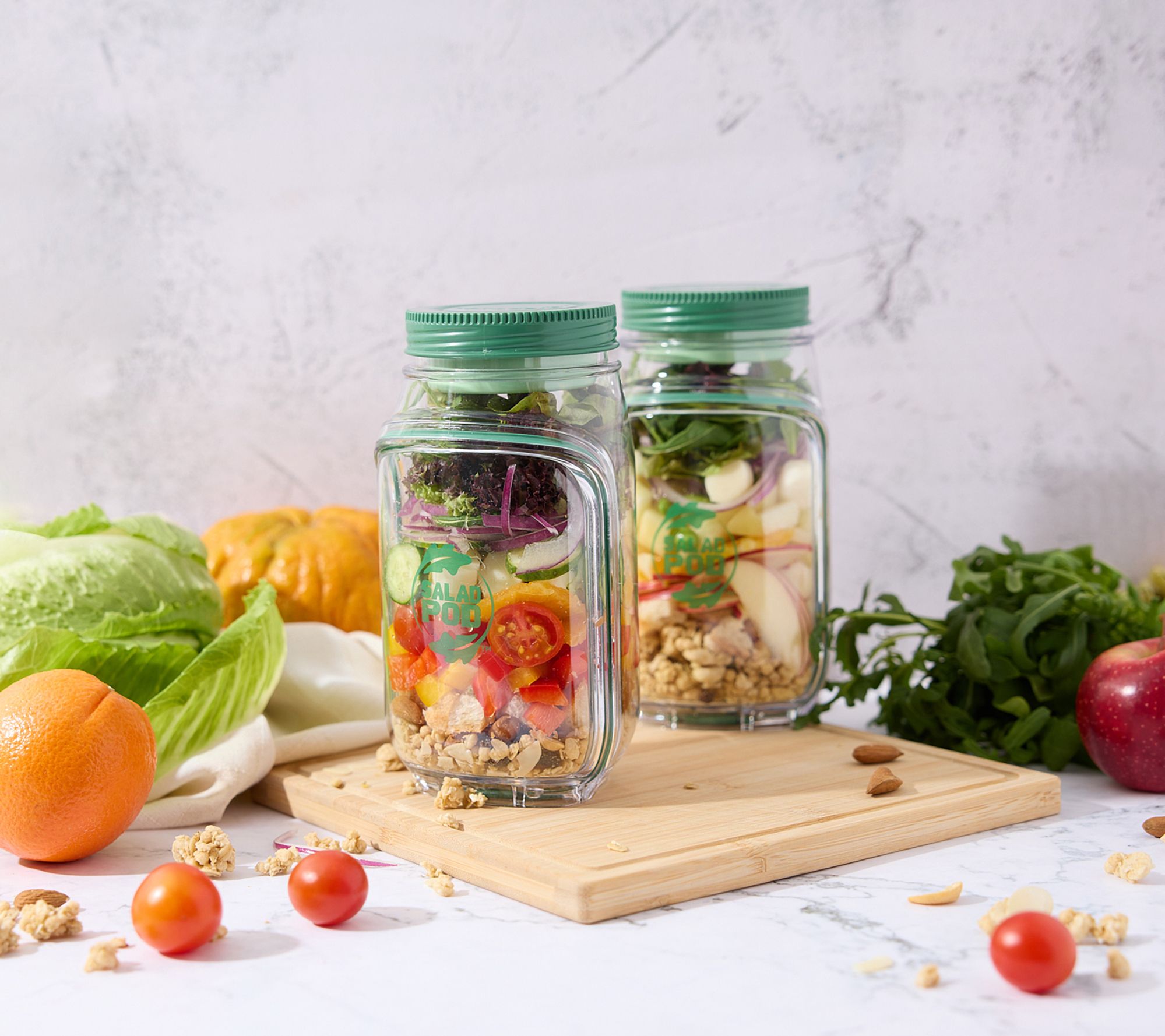 Prepara Set of 2 Portable Salad Pods