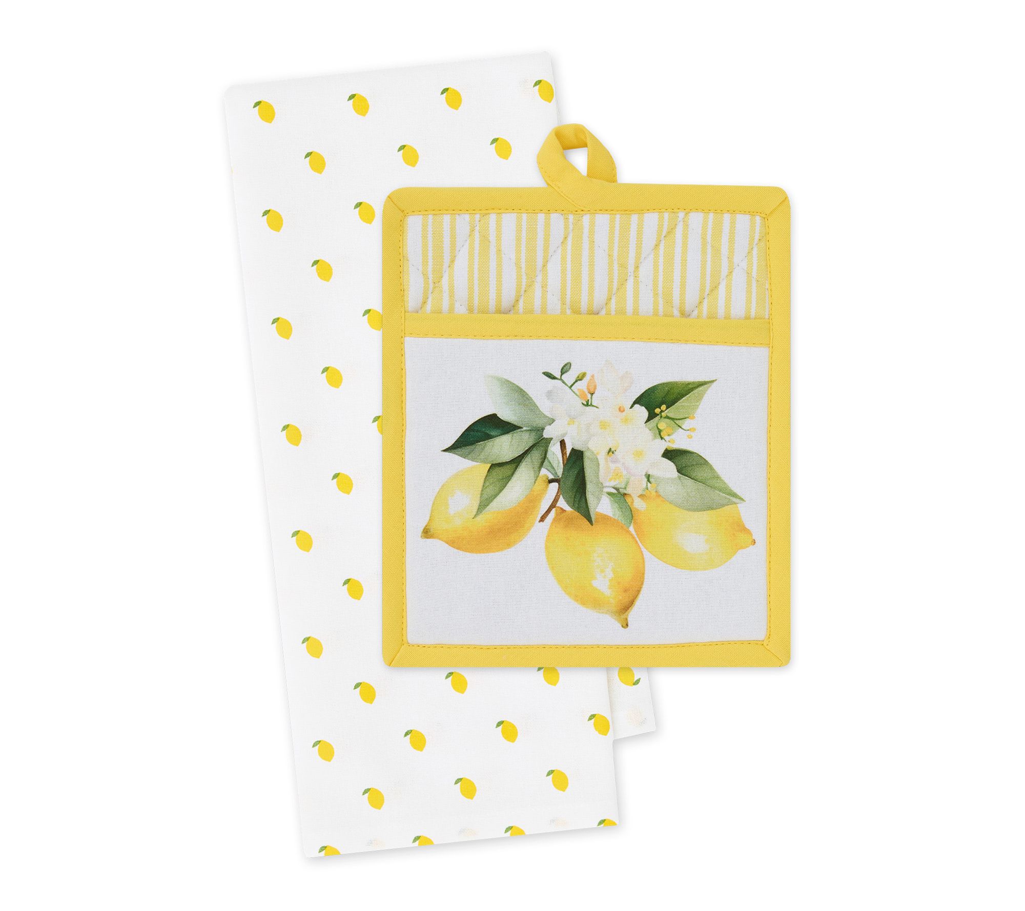 Design Imports Lemon Bouquet Potholder Gift Set
