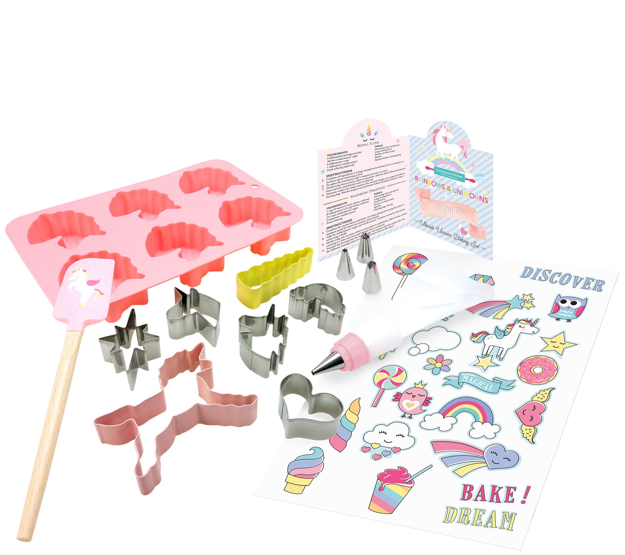 handstand kitchen unicorn cake making set