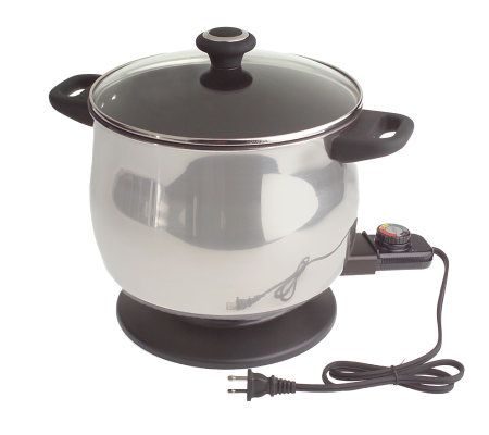 CooksEssentials Stainless Steel Nonstick 8qt Electric Stockpot 