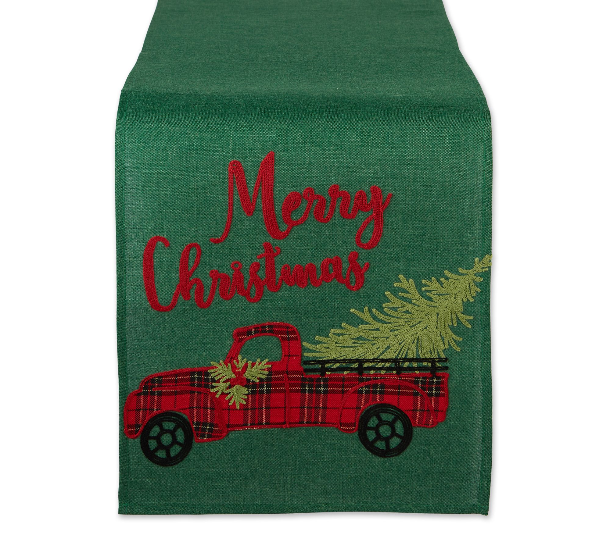 Design Imports 14" x 108" Merry Christmas TruckTable Runner