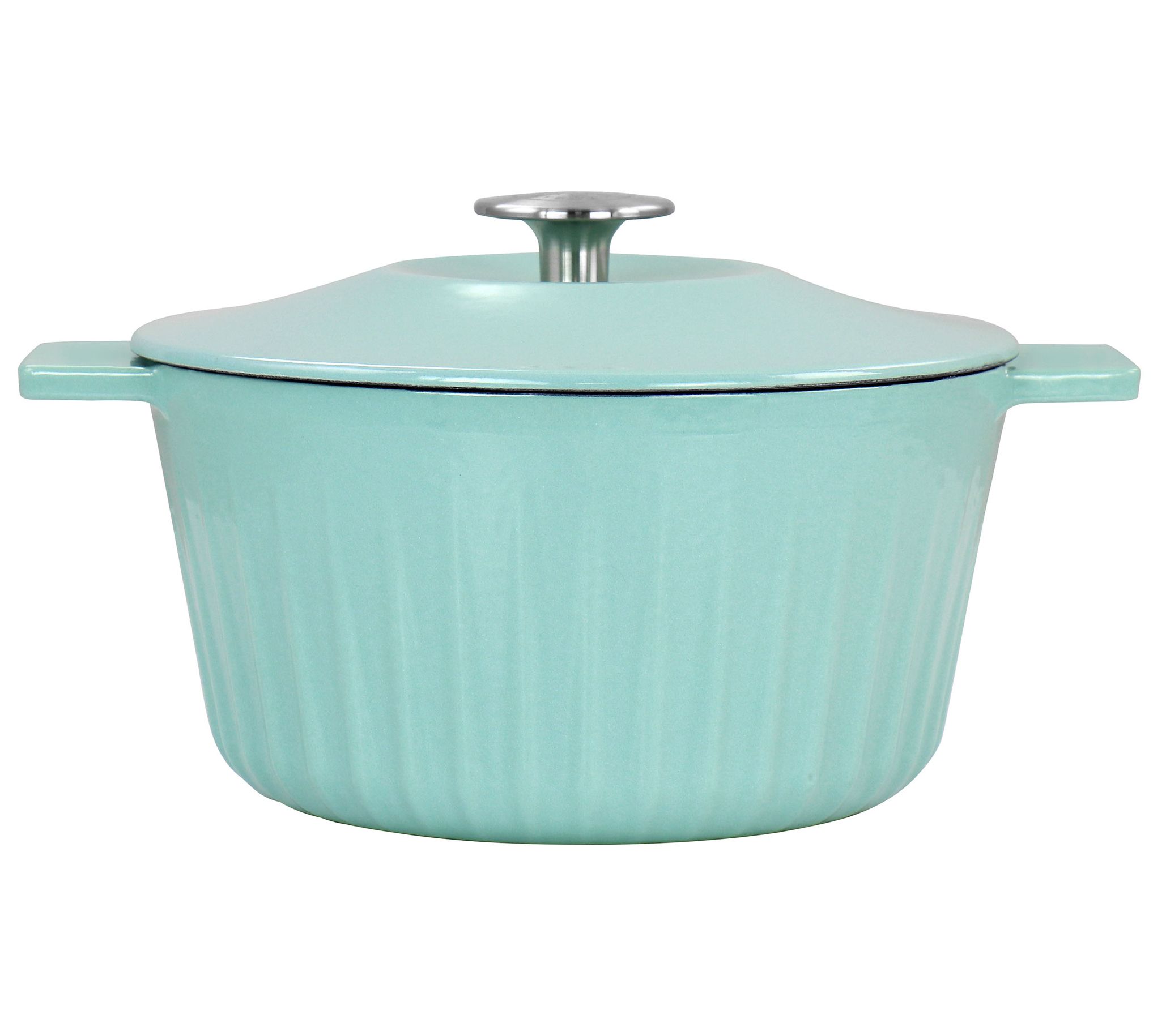 Martha Stewart 3-qt Cast Iron Embossed Dutch Oven w/ Lid