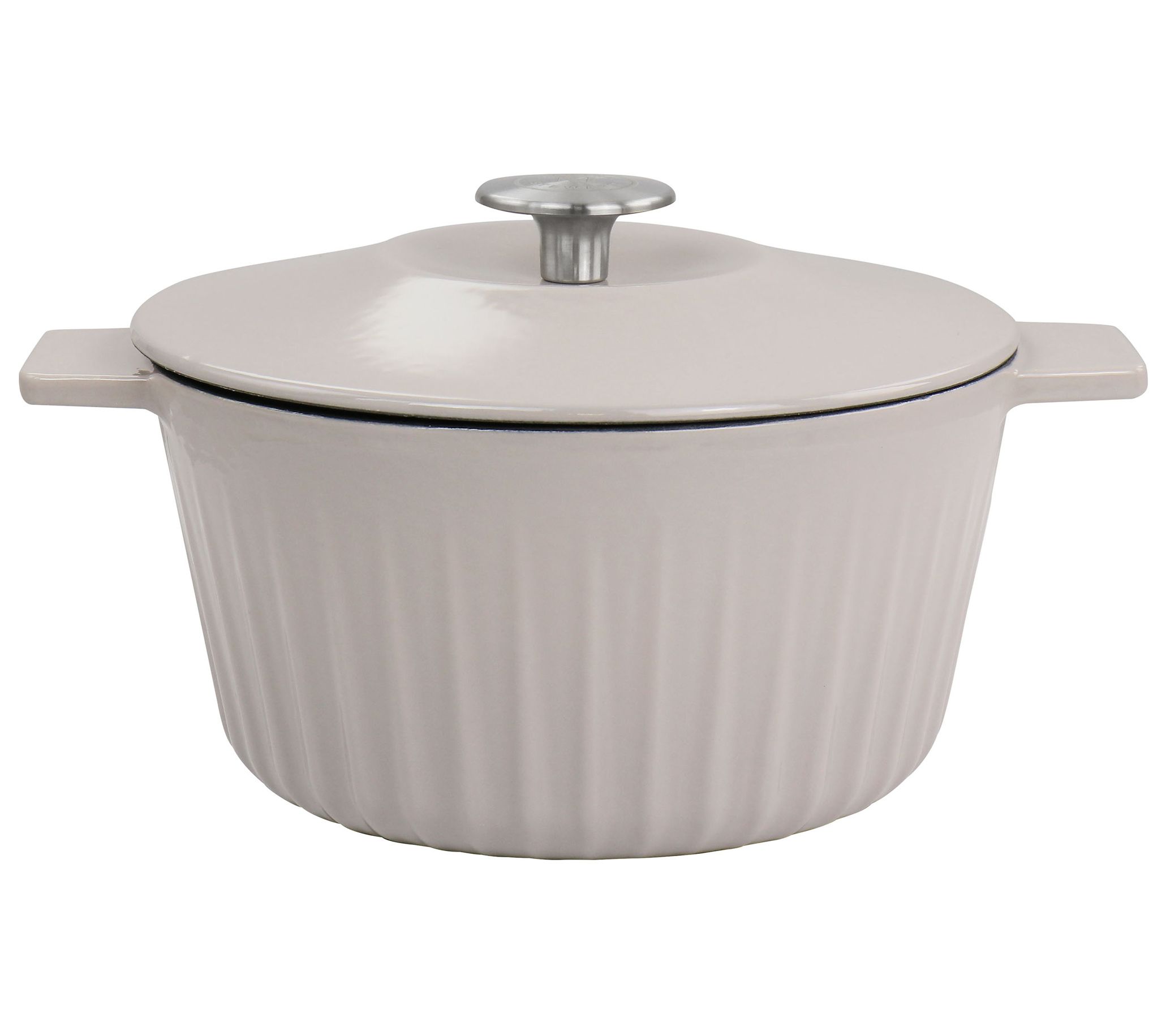 Martha Stewart 3-qt Cast Iron Embossed Dutch Oven w/ Lid