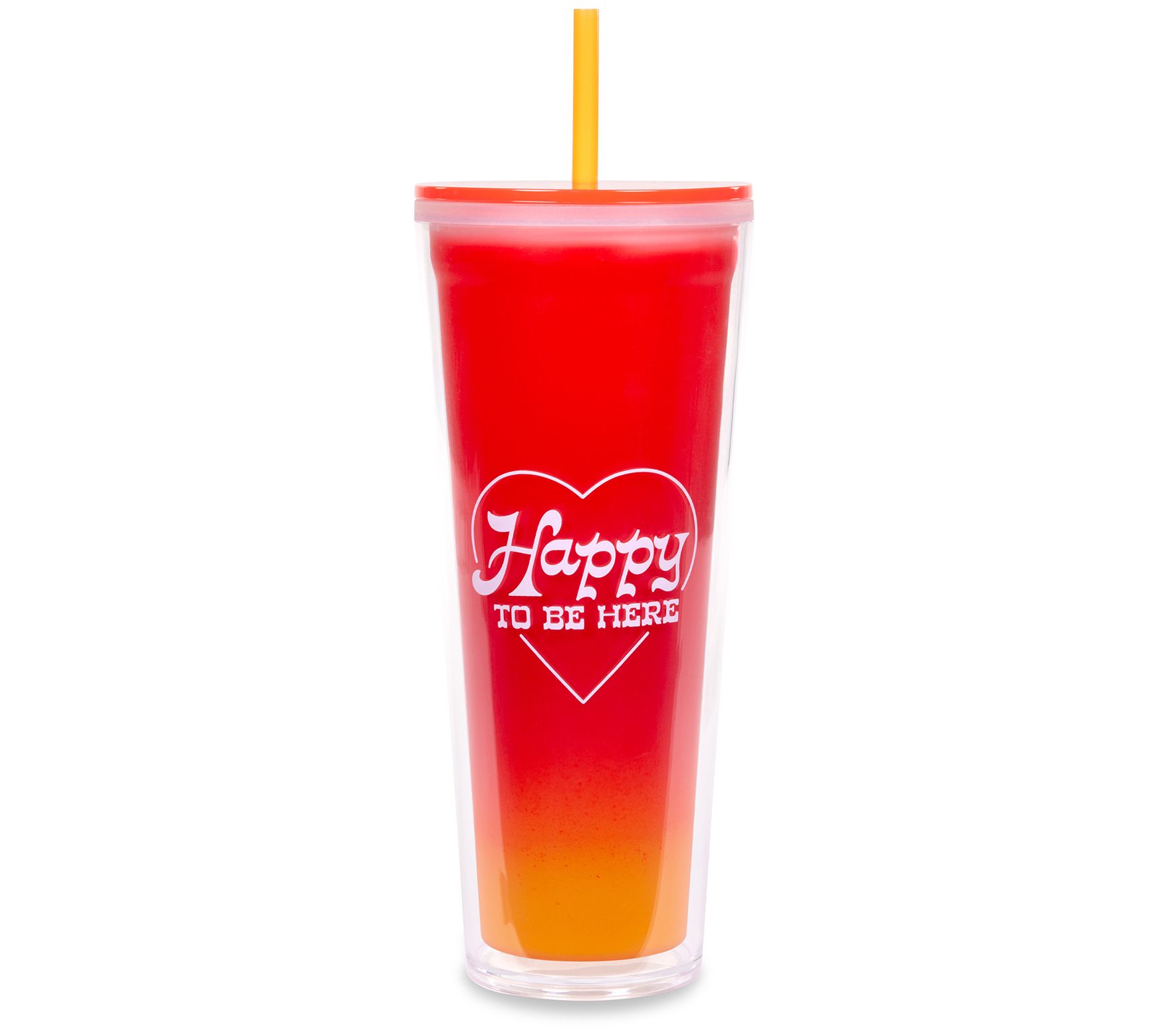 Peace & Joy Christmas - Red Stainless Tumbler with Straw