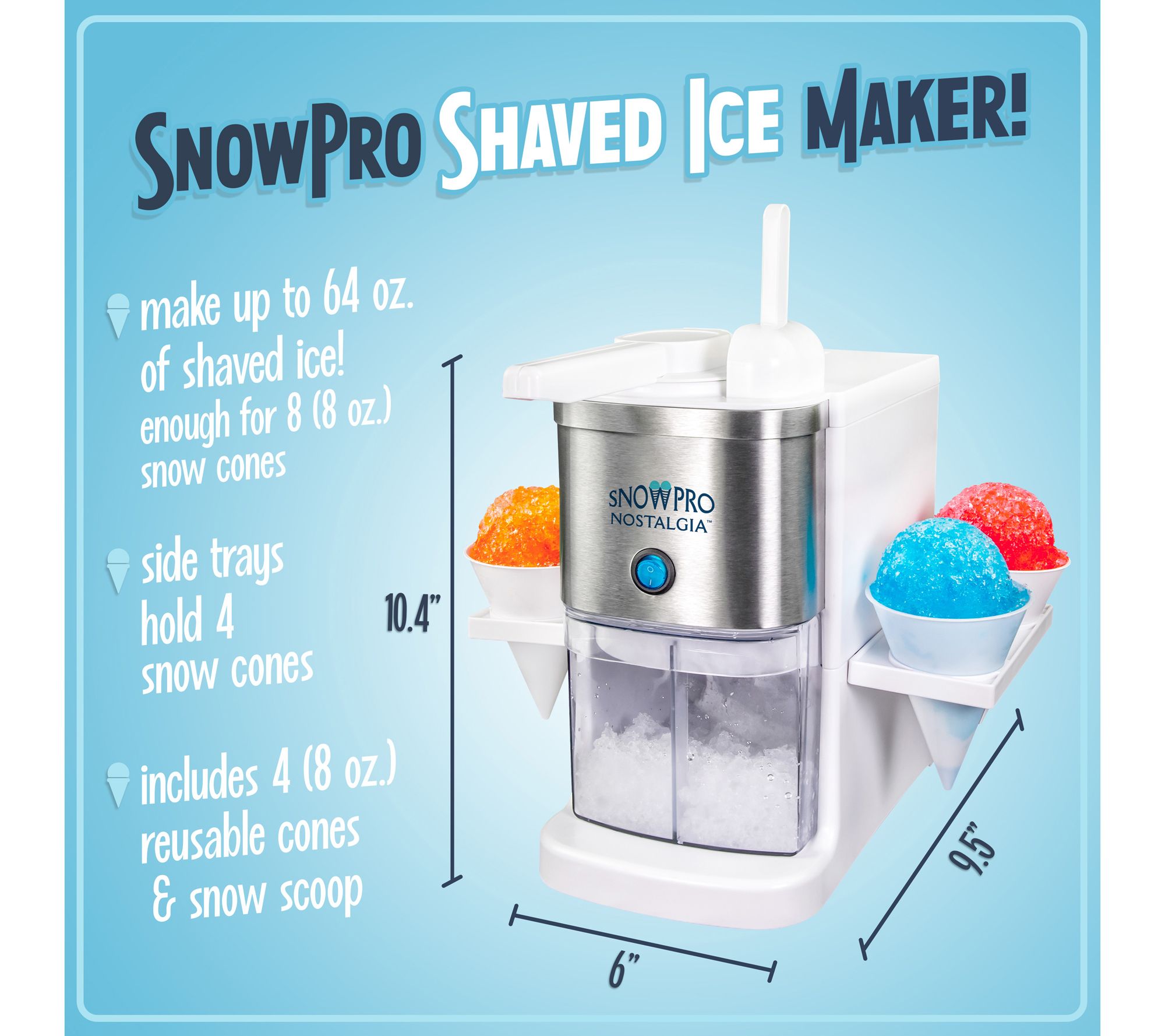 Nostalgia SnowPro Shaved Ice & Snow Cone Maker