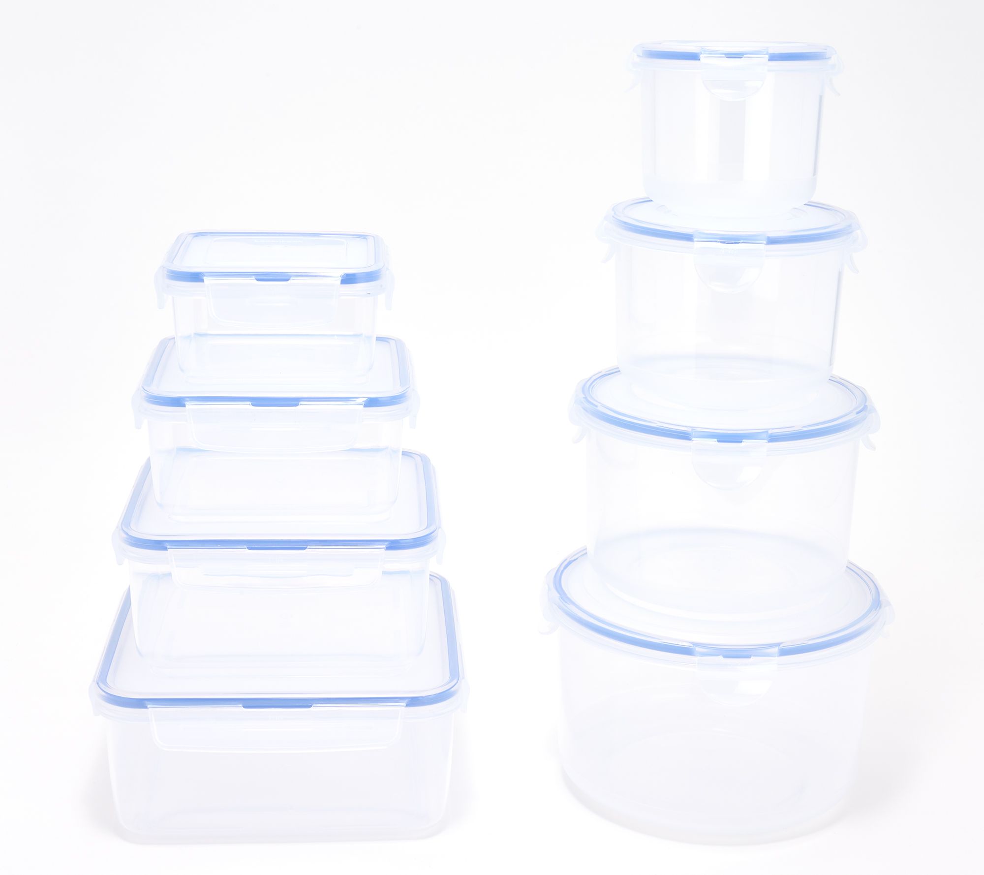LocknLock 8-Pc Multi-Shape Nestable Canister & Square Set