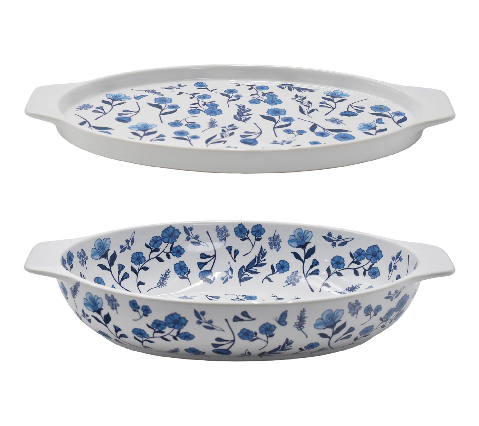 "As Is" Temp-tations 3-qt Shallow Casserole Dish with Lid-It