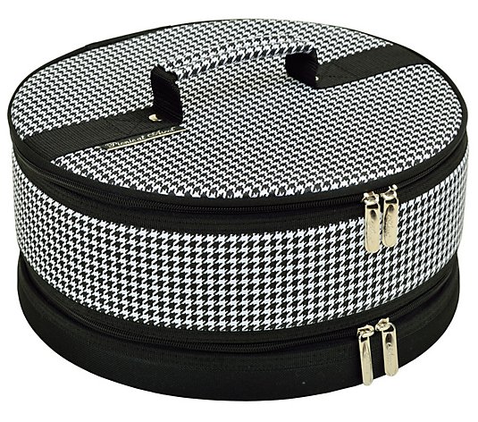 Picnic at Ascot 12" Pie and Cake Carrier, Houndstooth
