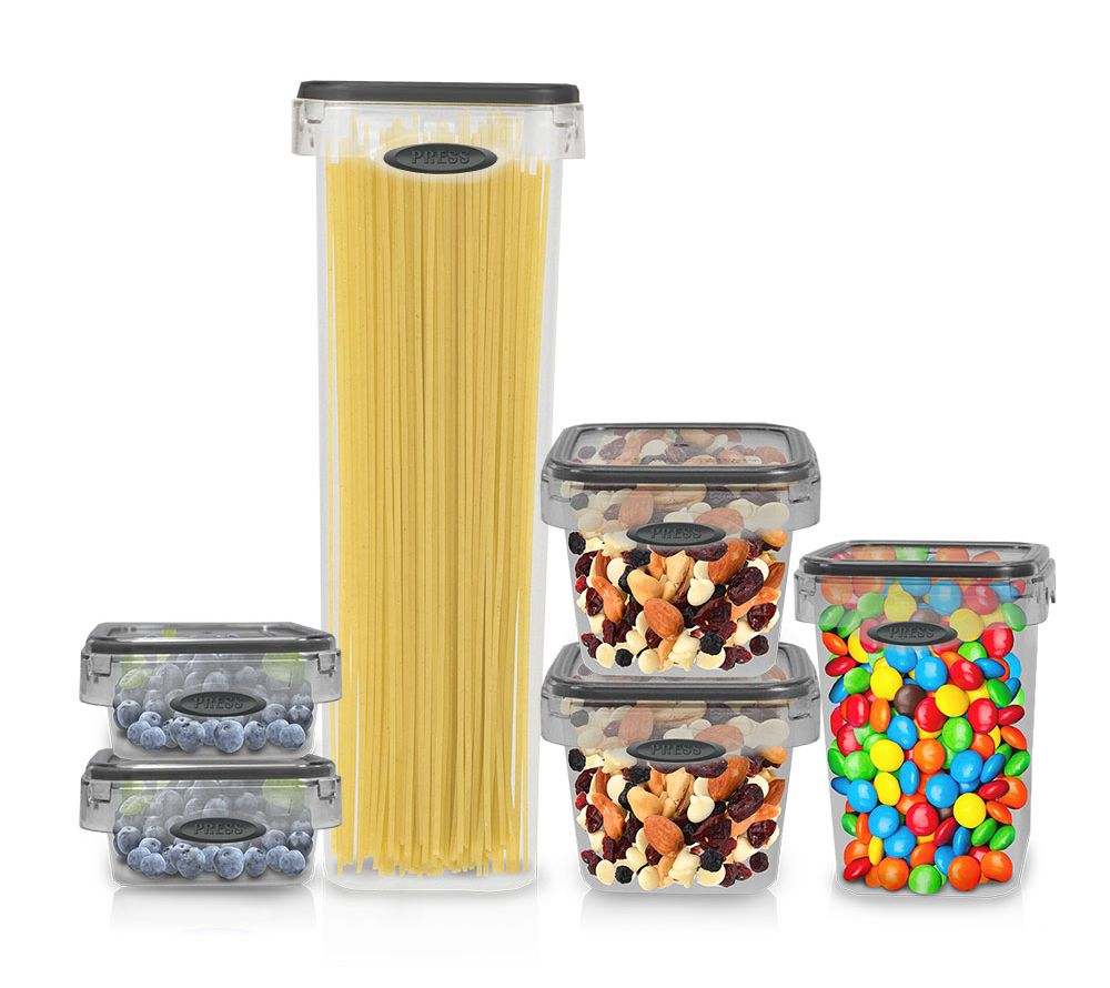 Stor-All 12-Piece Press N' Click Storage Container Set - QVC.com