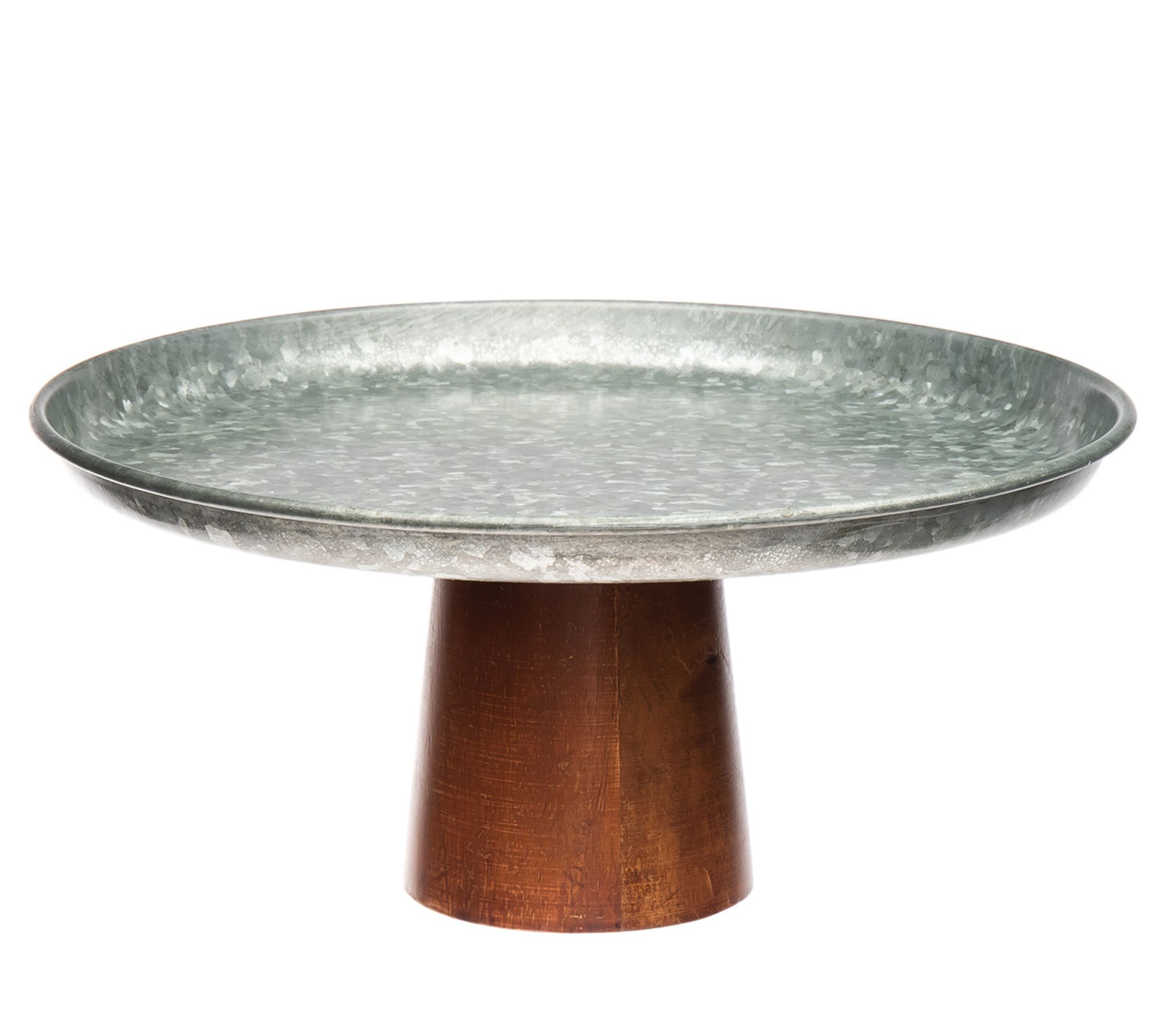 Godinger 10.35" Wood Base Cake Stand