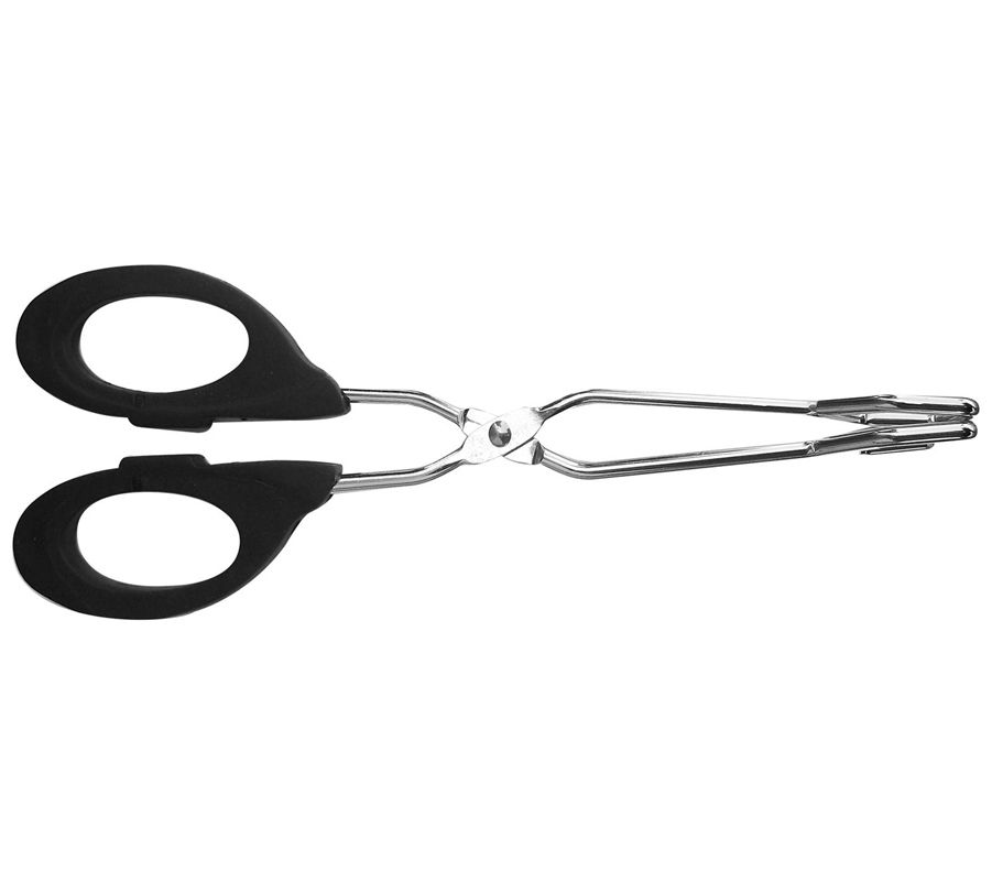 Bene Casa 12-inch stainless-steel locking tongs, comfort grip, easy to