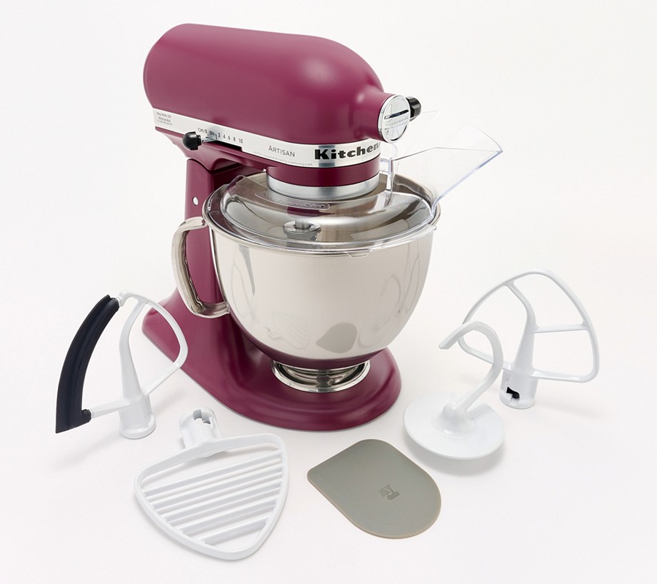 KitchenAid 5-qt Artisan Stand Mixer w/ Pastry Beater and Flex Edge