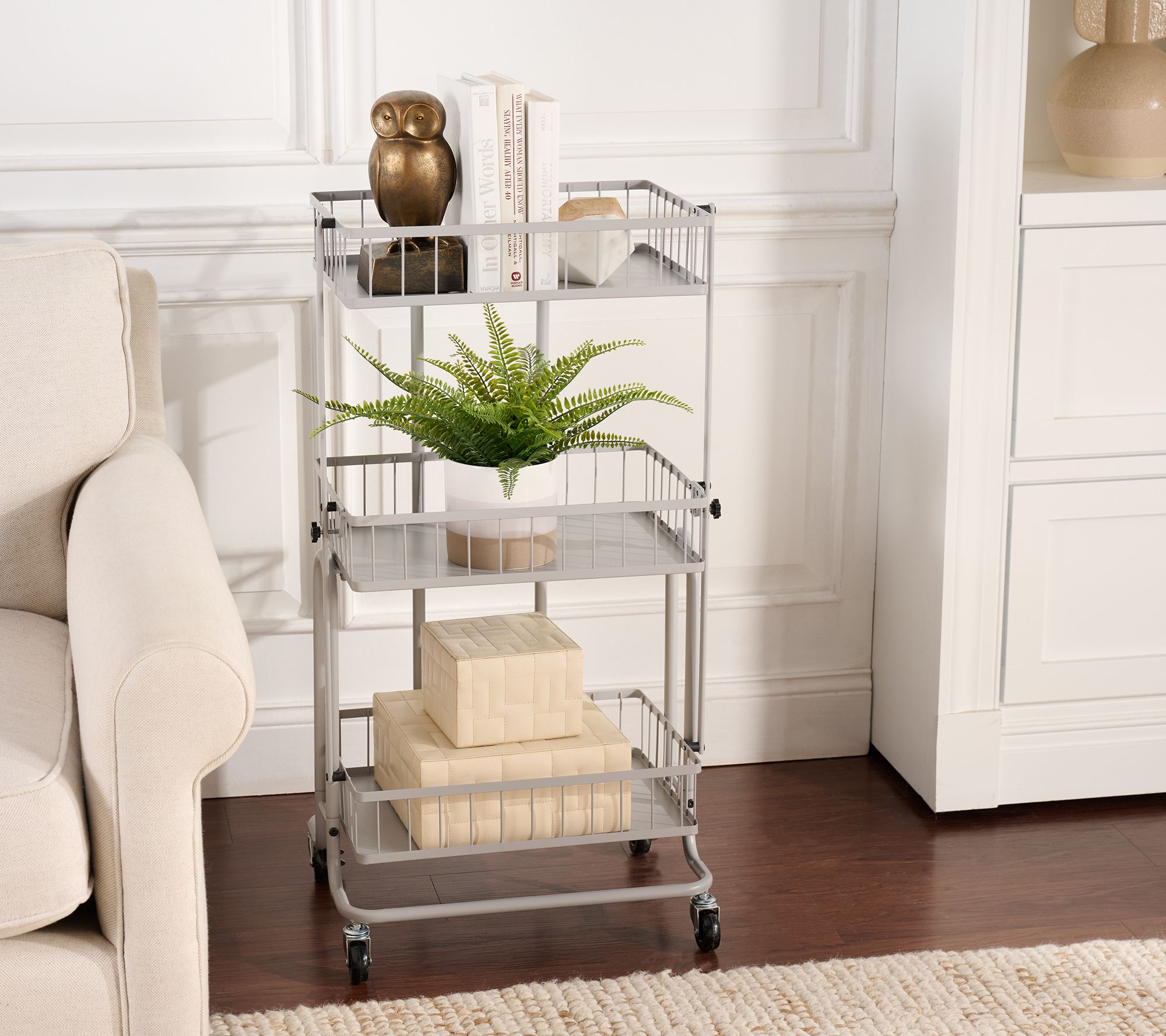 Cella 3-Tier 3-in-1 Kitchen Rolling Cart