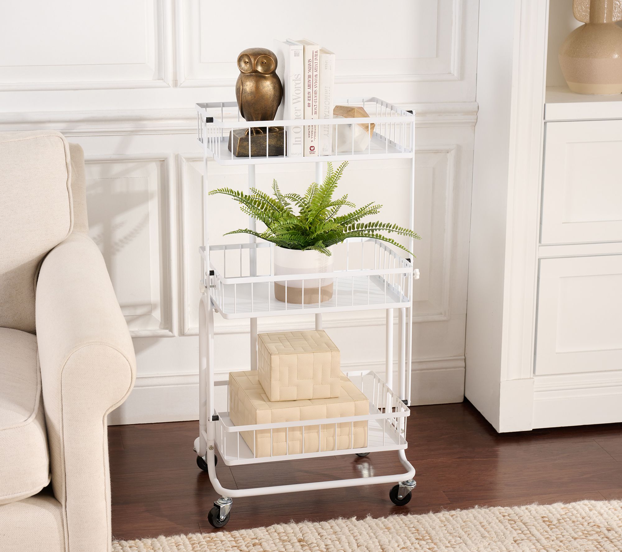 Cella 3-Tier 3-in-1 Kitchen Rolling Cart